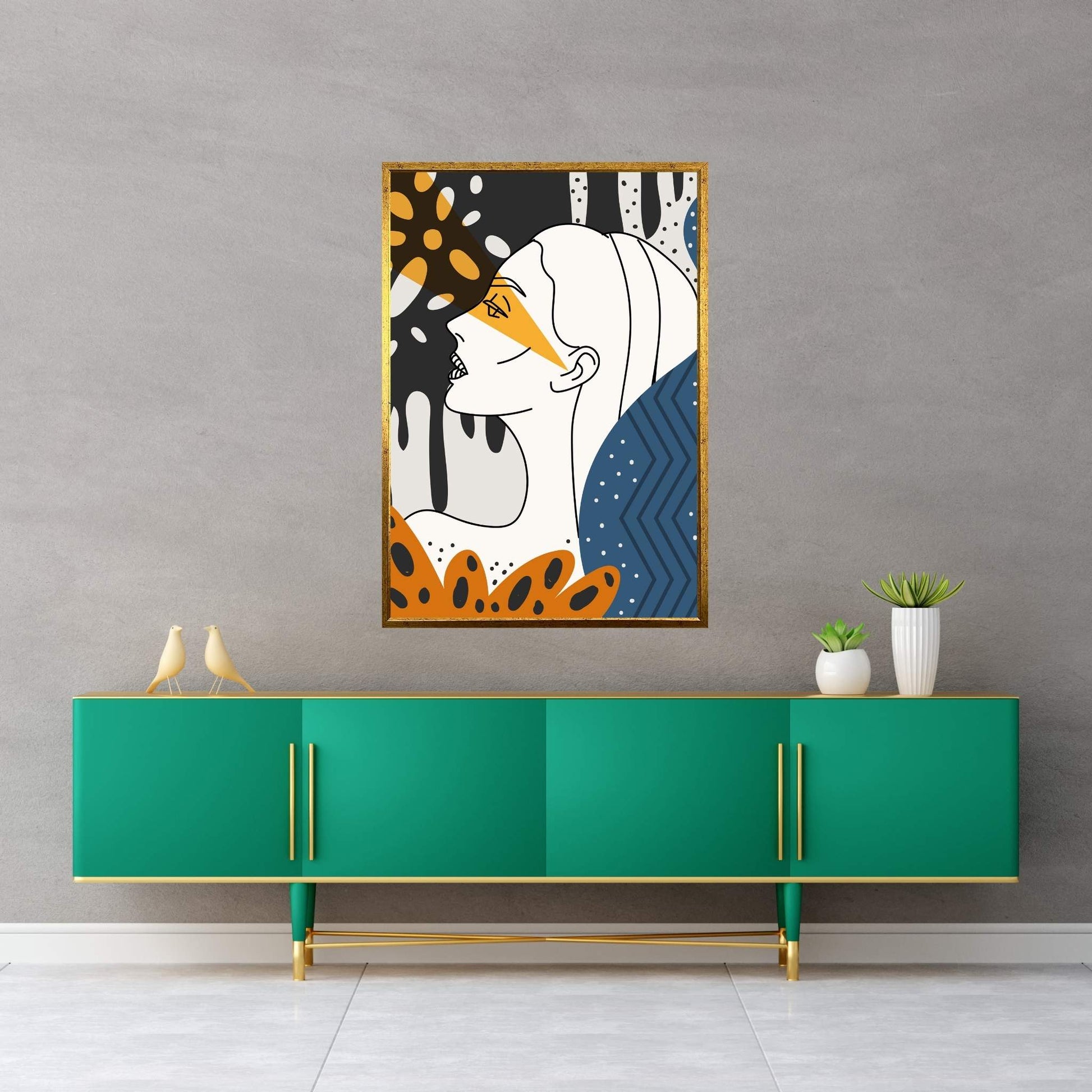 Modern Woman Canvas Wall Art Print - Y Canvas