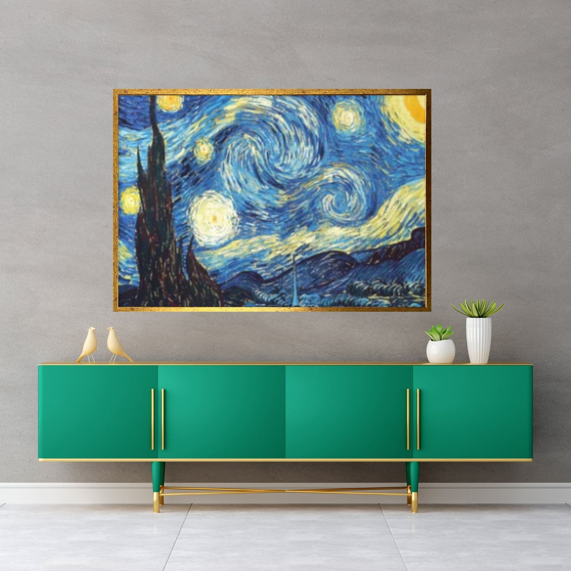 The Starry Night (1889) - Vincent Van Gogh | Vincent Van Gogh Canvas Print | The Starry Night Canvas - Y Canvas