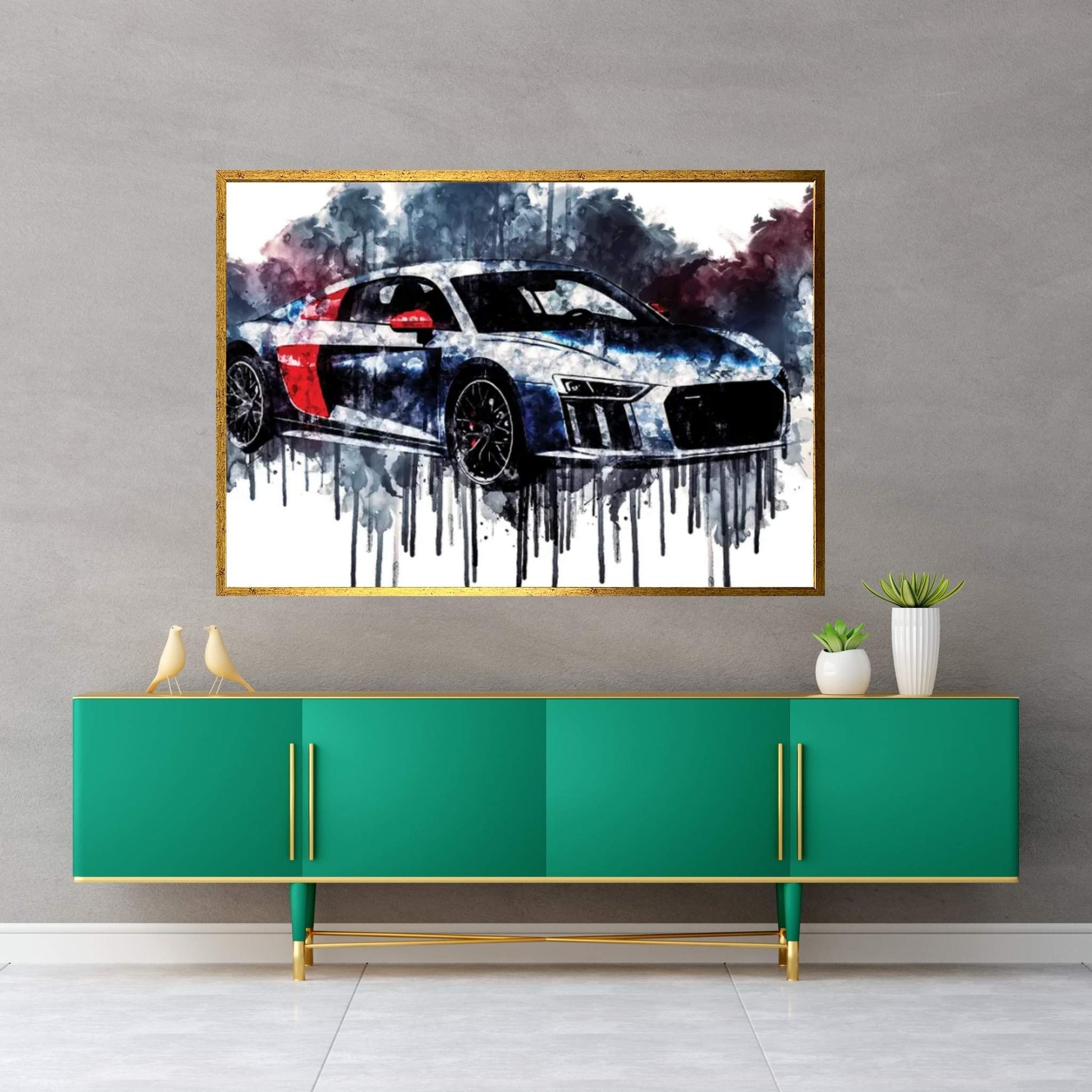 2018 Audi R8 Coupe Sport Edition Canvas Wall Art - Y Canvas