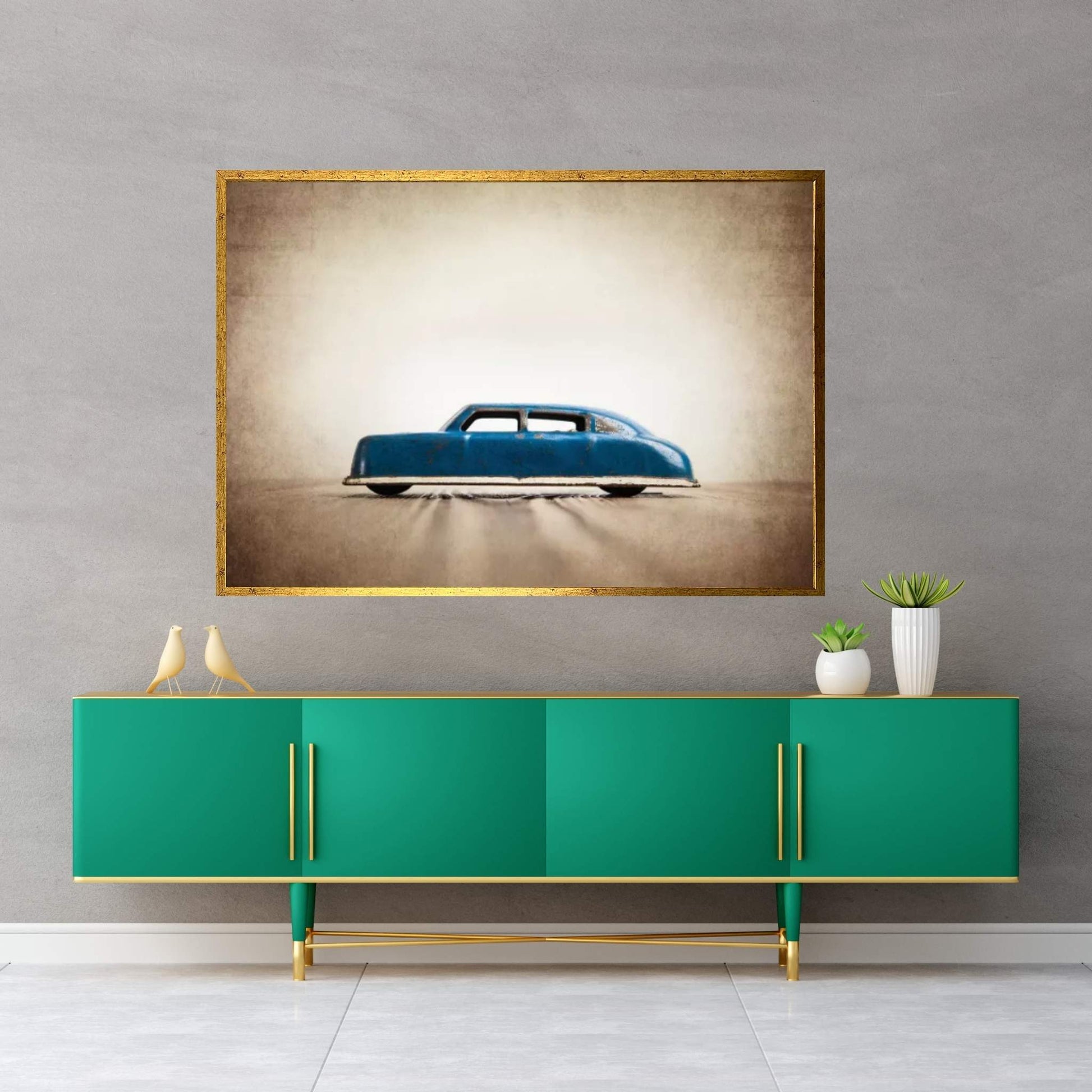 ARGO Blue Sedan Canvas Wall Art - Y Canvas