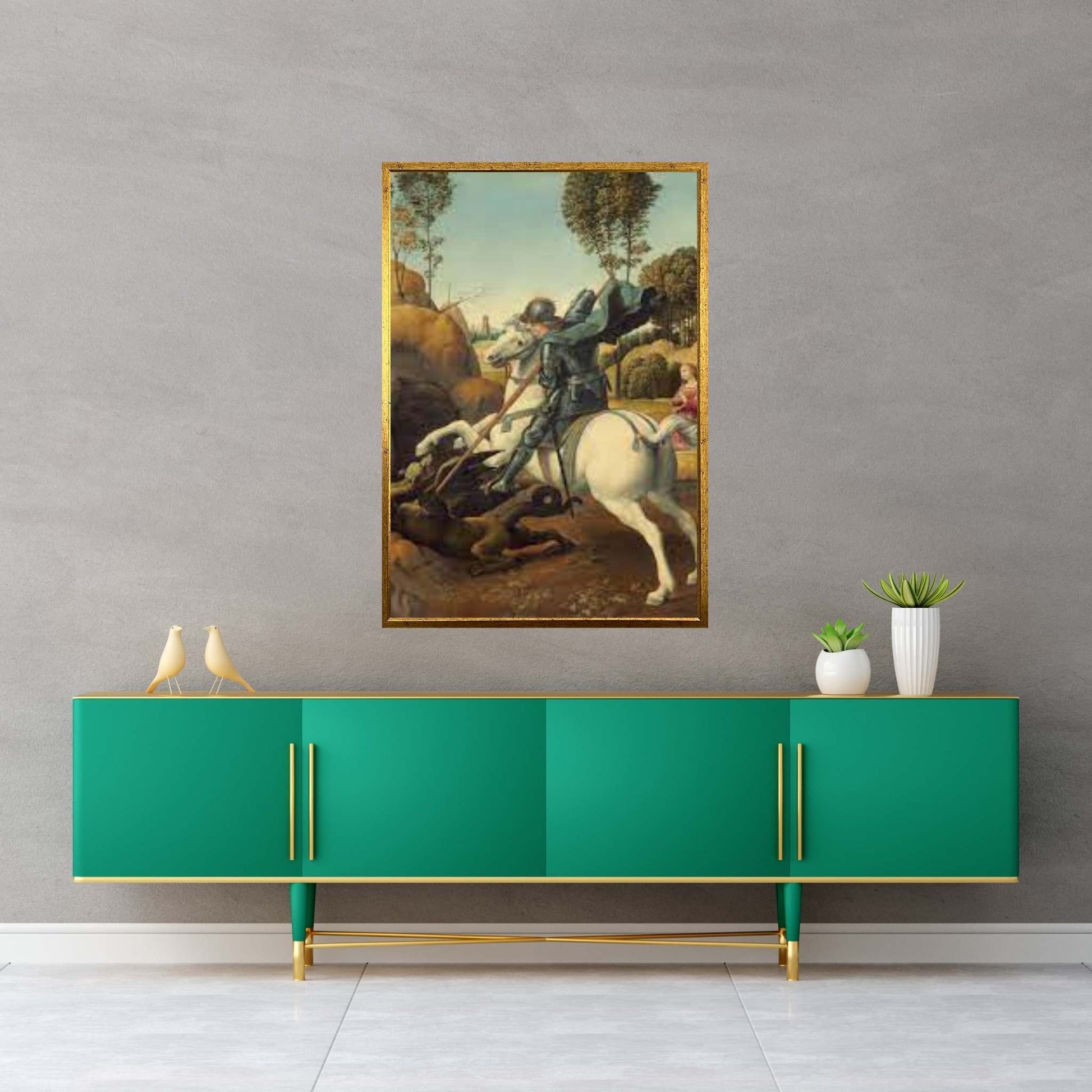 Saint George and the Dragon Canvas Wall Art - Y Canvas