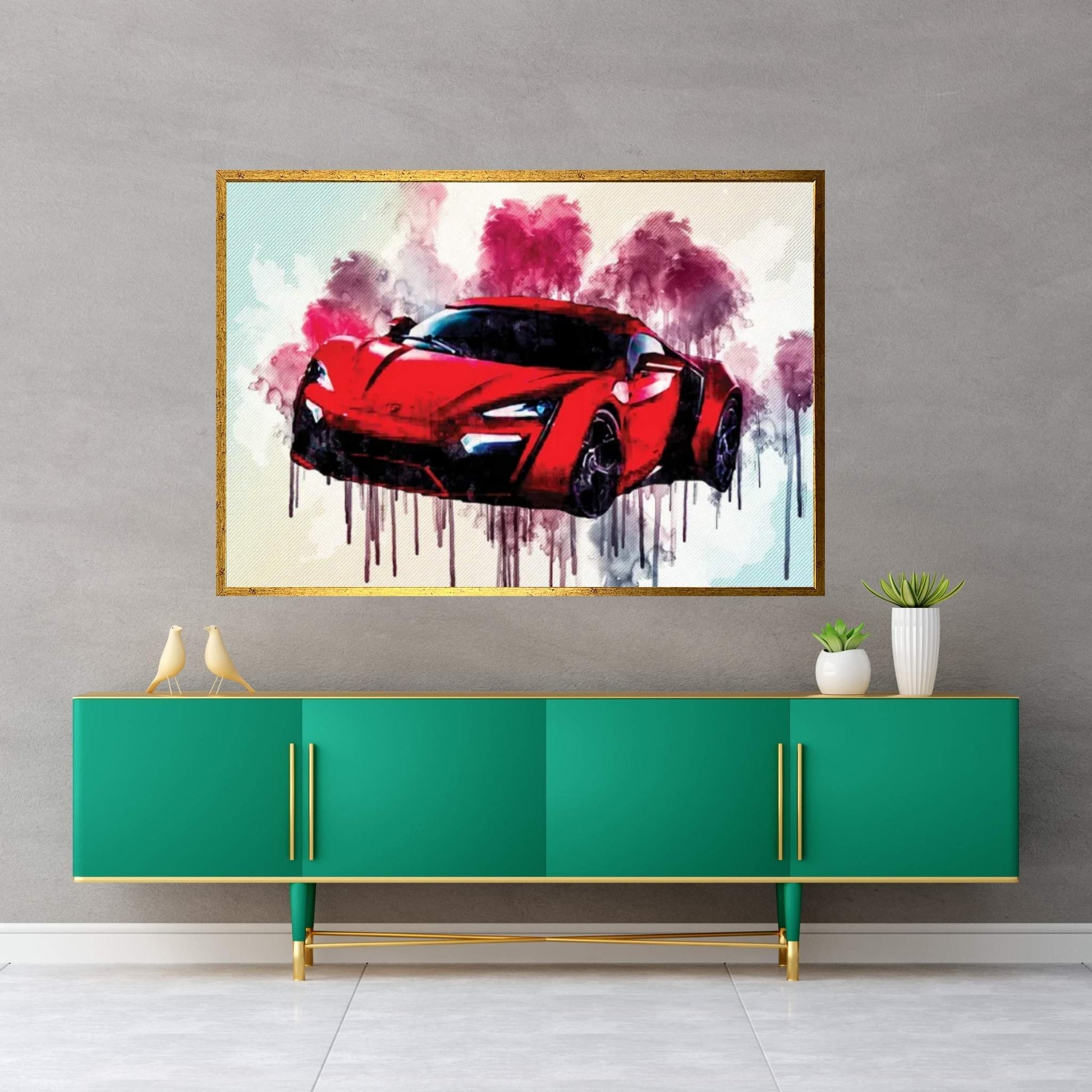 Hypercar Lykan Hypersport Lucan 2016 Sports Cars Canvas Wall Art - Y Canvas