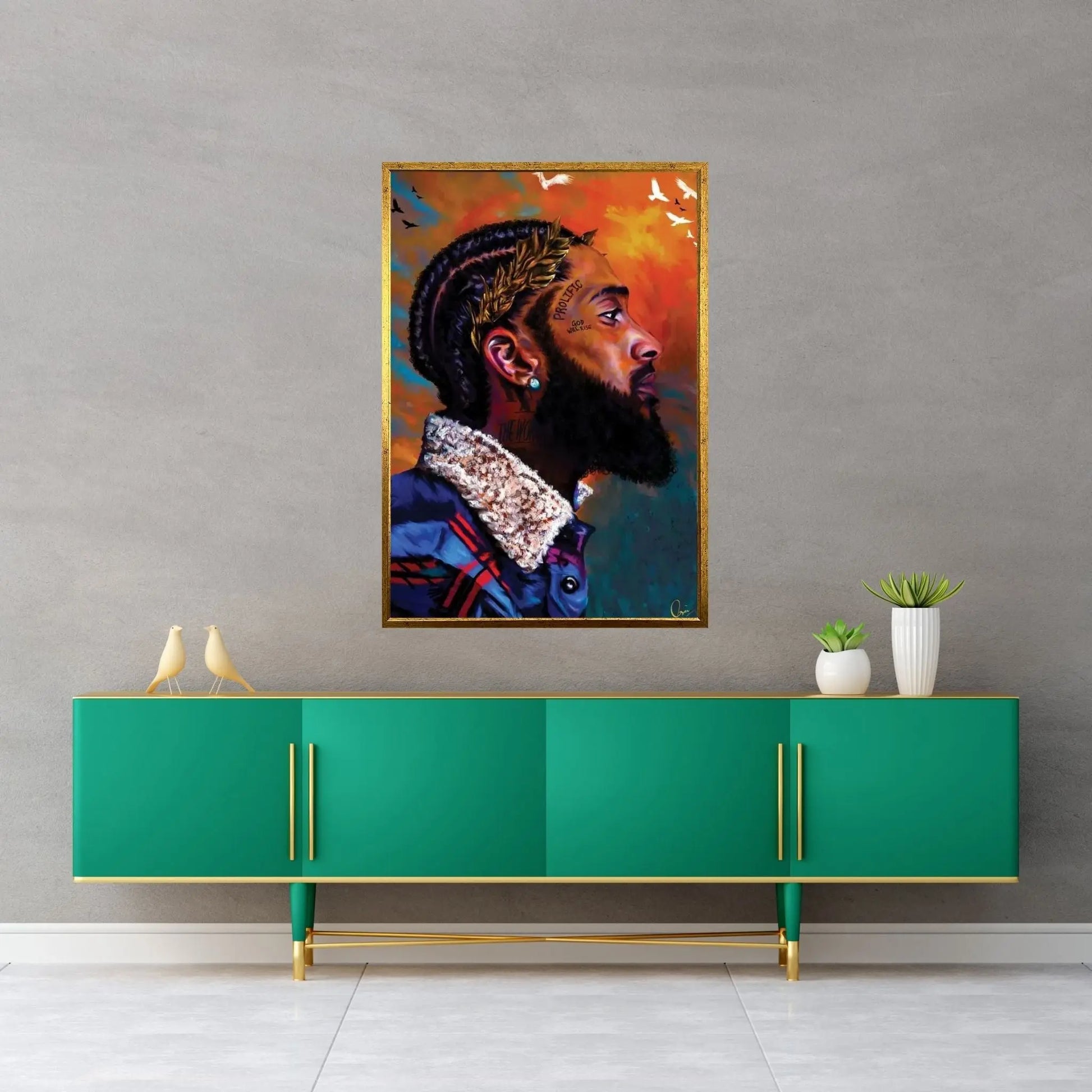 Nipsey Hussle Canvas Wall Art - Y Canvas