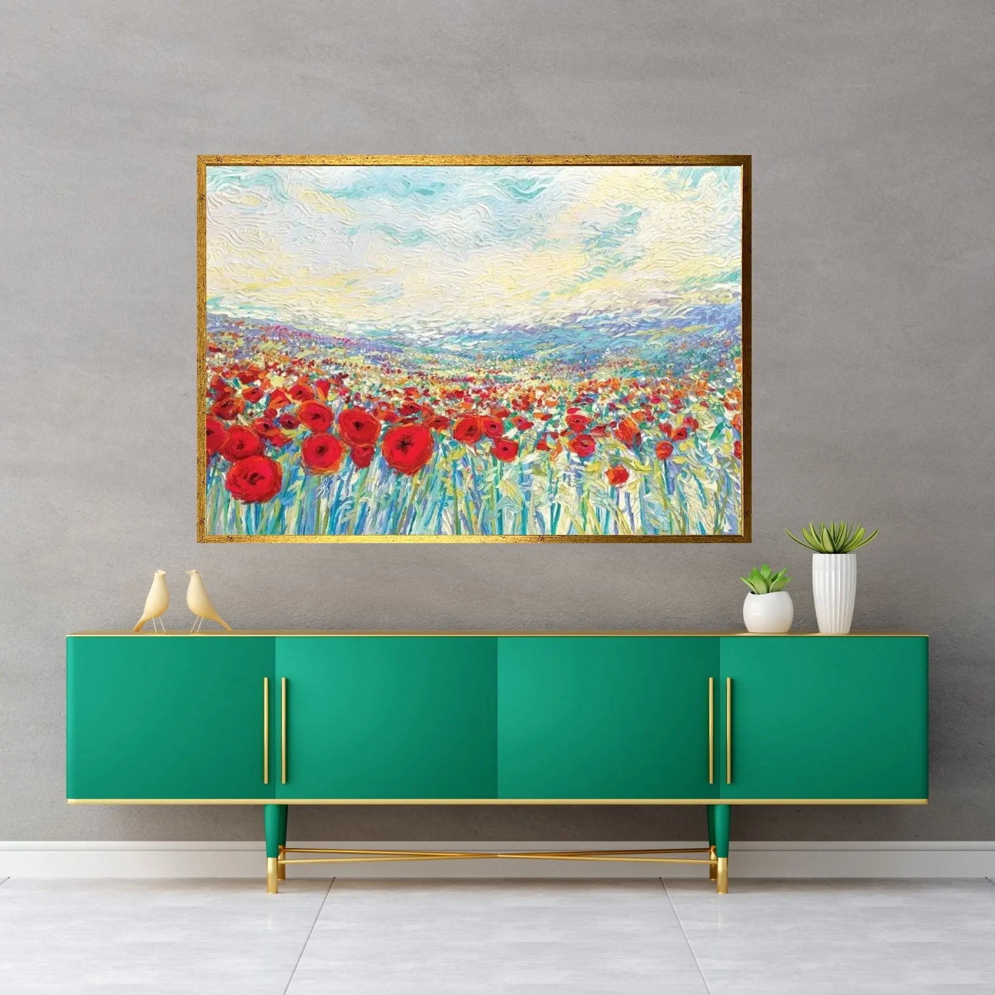 Poppies Of Oz Canvas Wall Art - Y Canvas