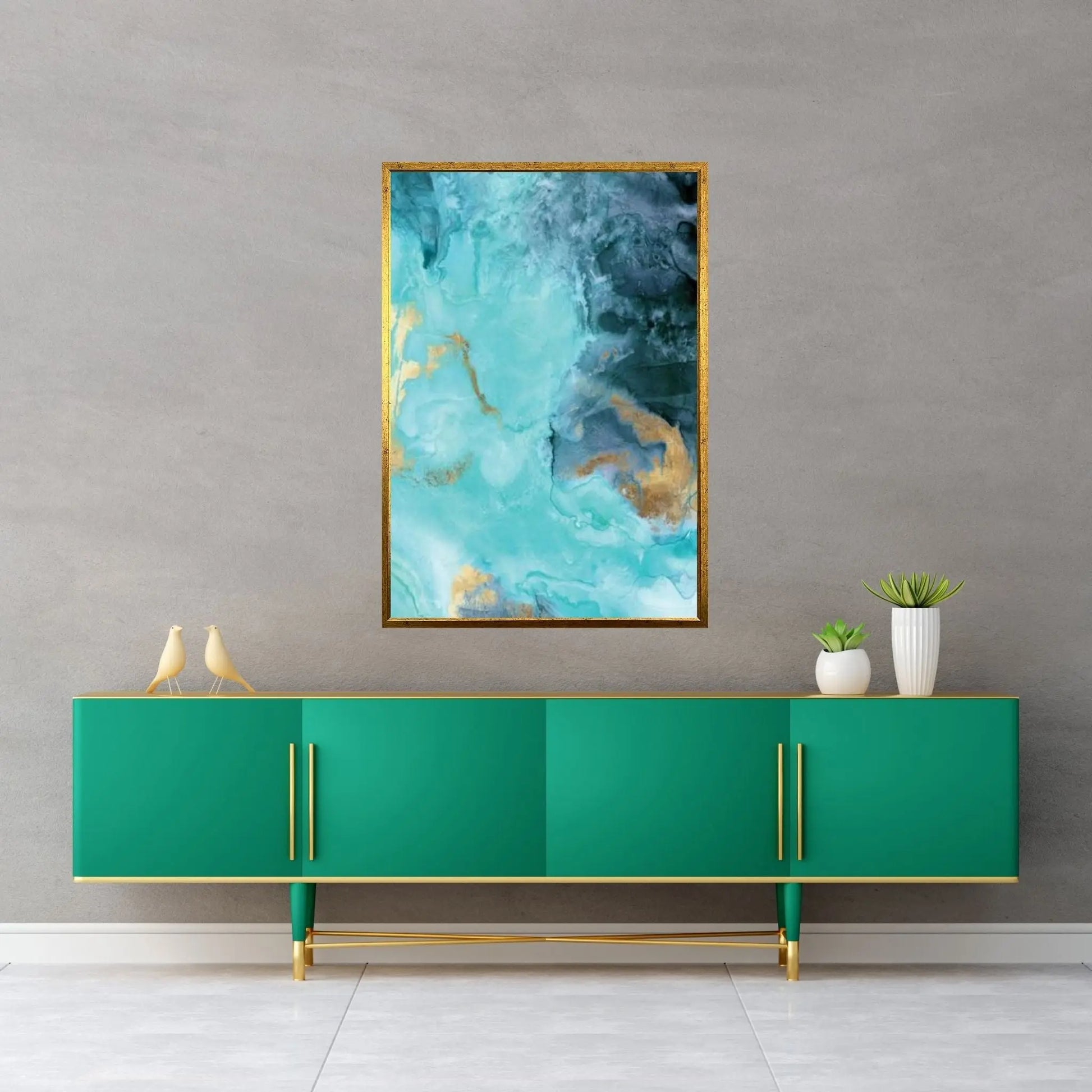 Gold Under The Sea II Canvas Wall Art - Y Canvas