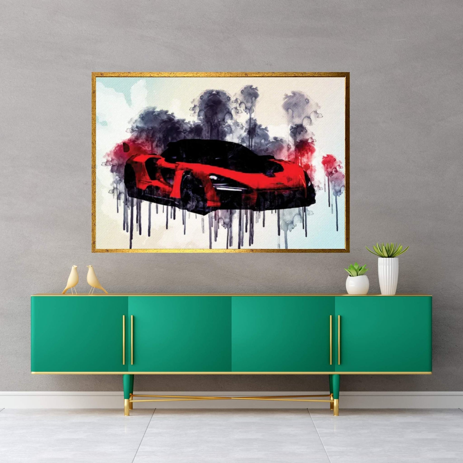 Mclaren Senna 2019 Hypercar Mclaren P1 Red Supercar Sports Canvas Wall Art - Y Canvas