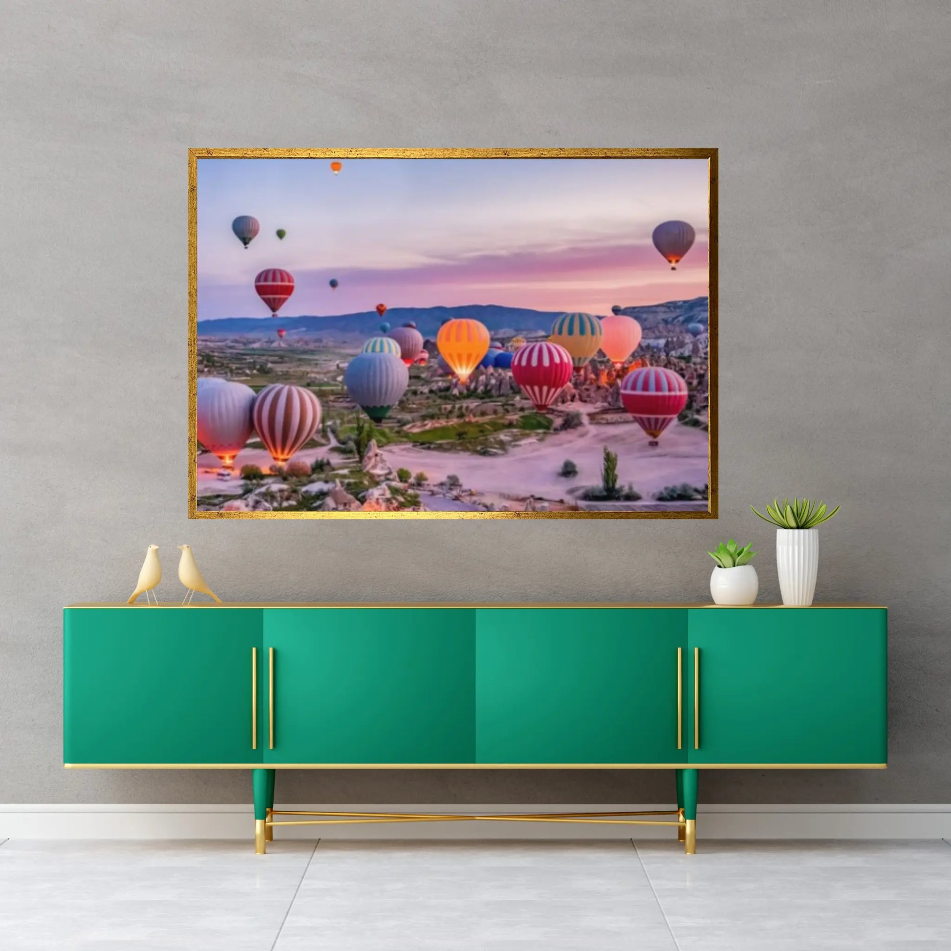 Cappadocia Landscape, Air Balloon Canvas, Landscape Canvas Wall Art Printing Wall Art print Canvas Wall Art Poster - Y Canvas