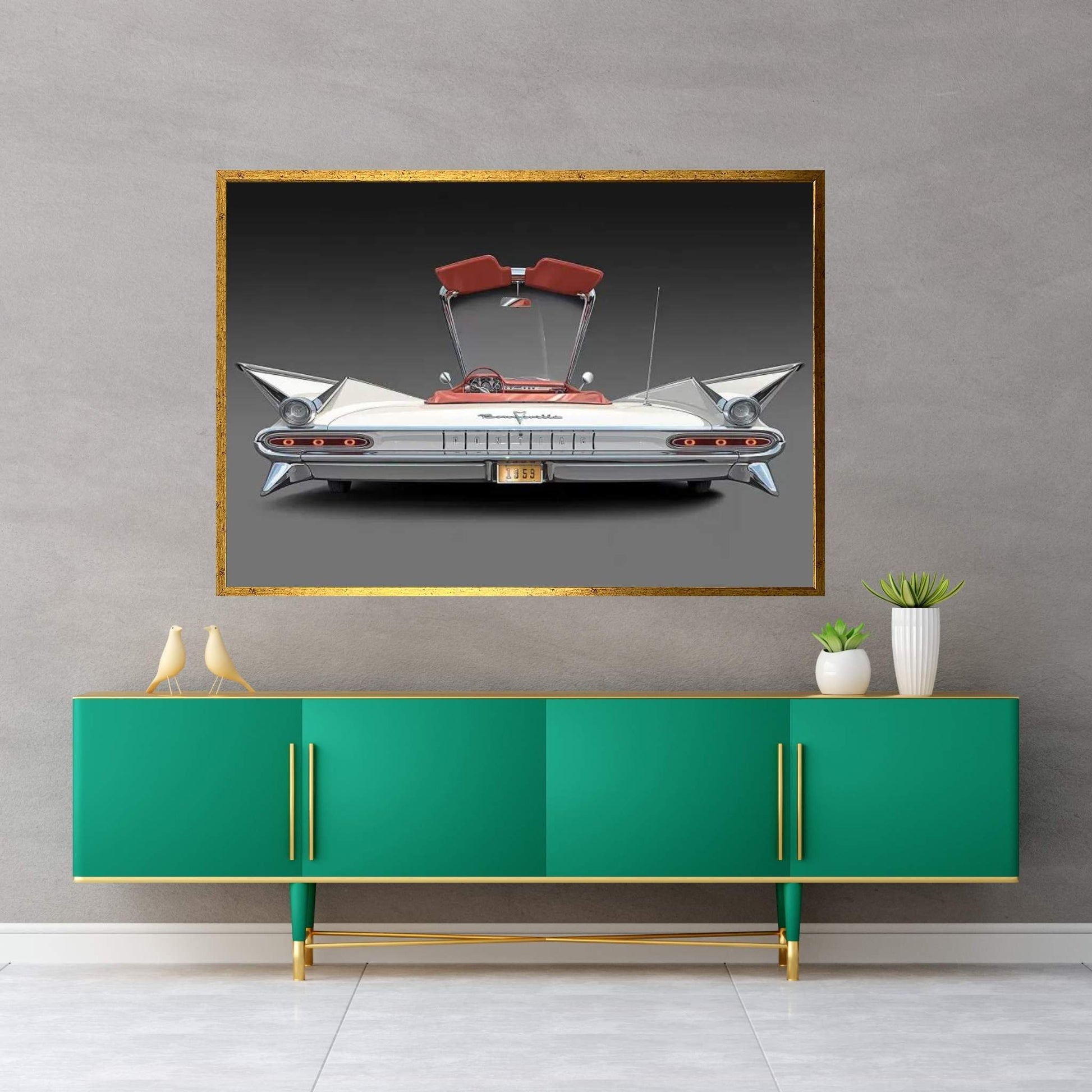 1959 Pontiac Bonneville Canvas Wall Art - Y Canvas