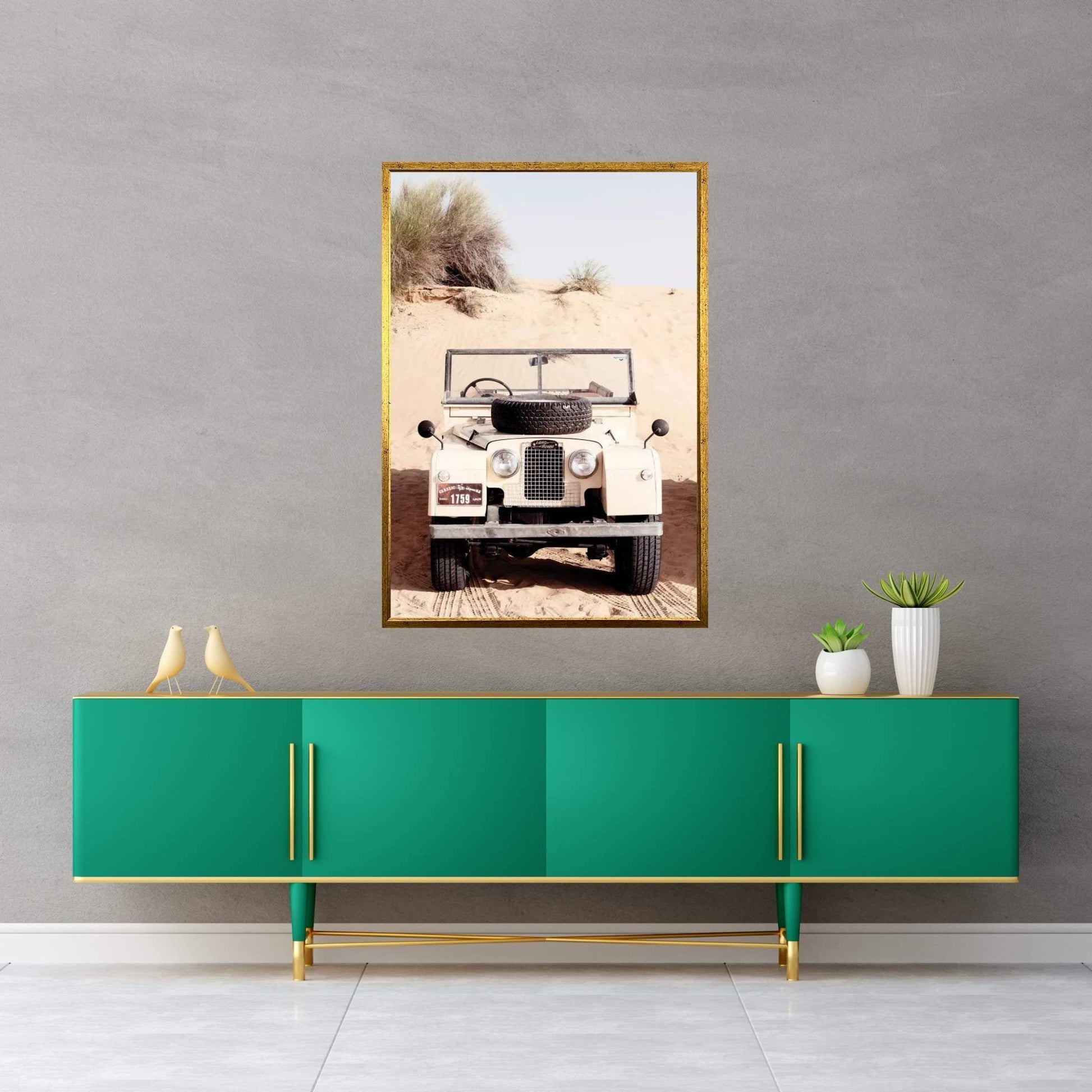 Dubai UAE - Land Rover Desert Canvas Wall Art - Y Canvas