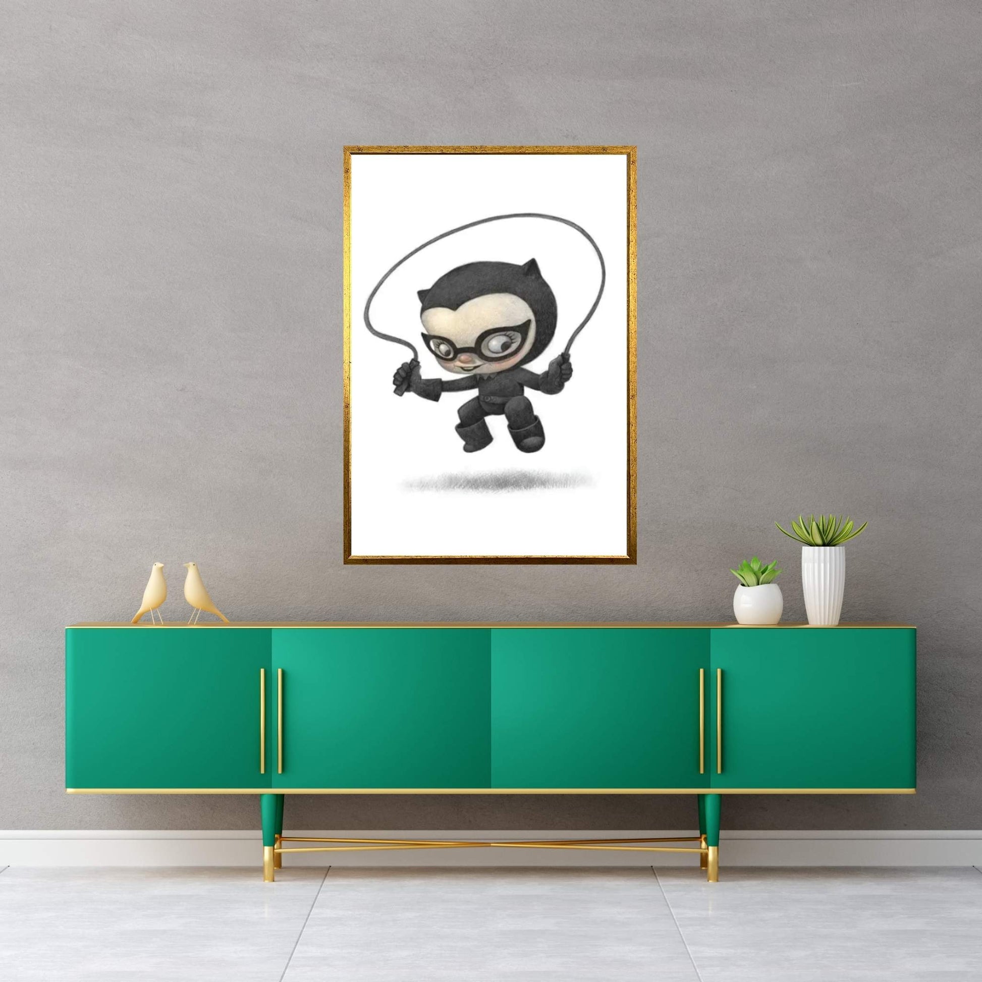 Baby Batgirl Canvas Wall Art - Y Canvas