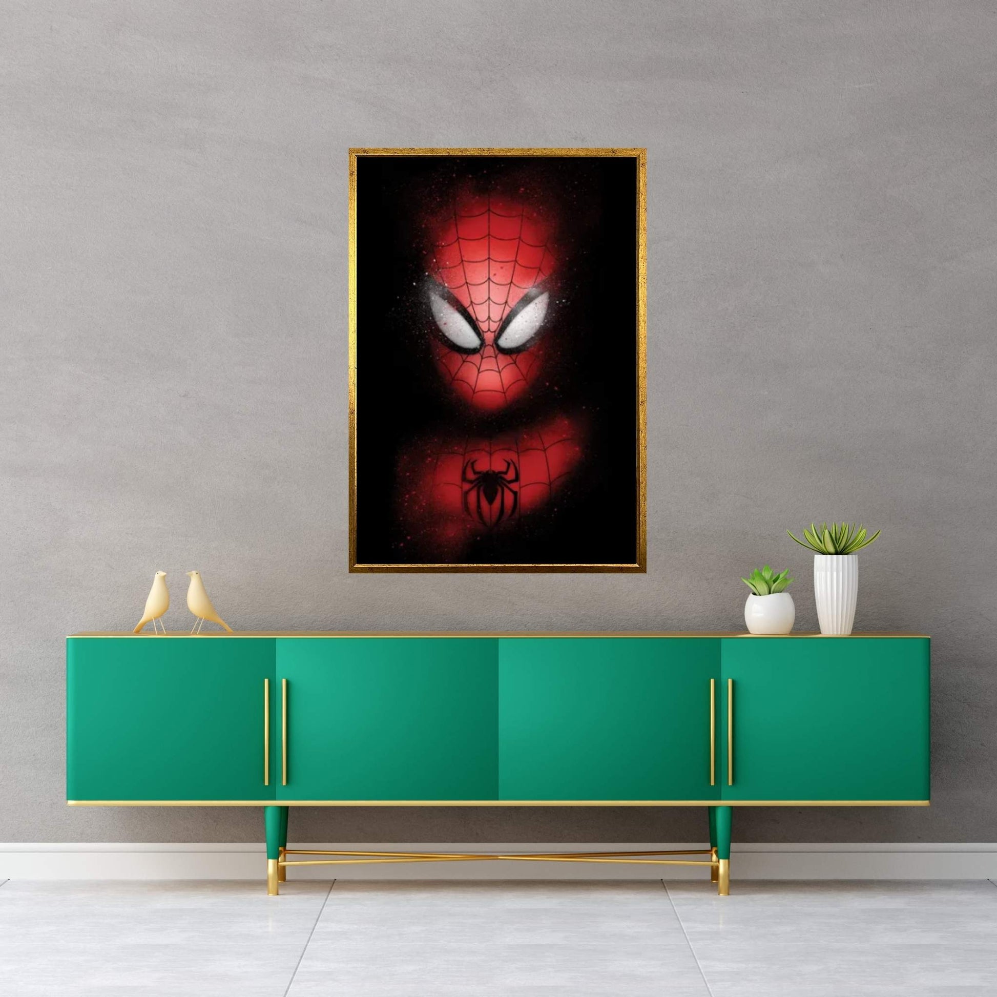 Spider Graffiti Canvas Wall Art - Y Canvas