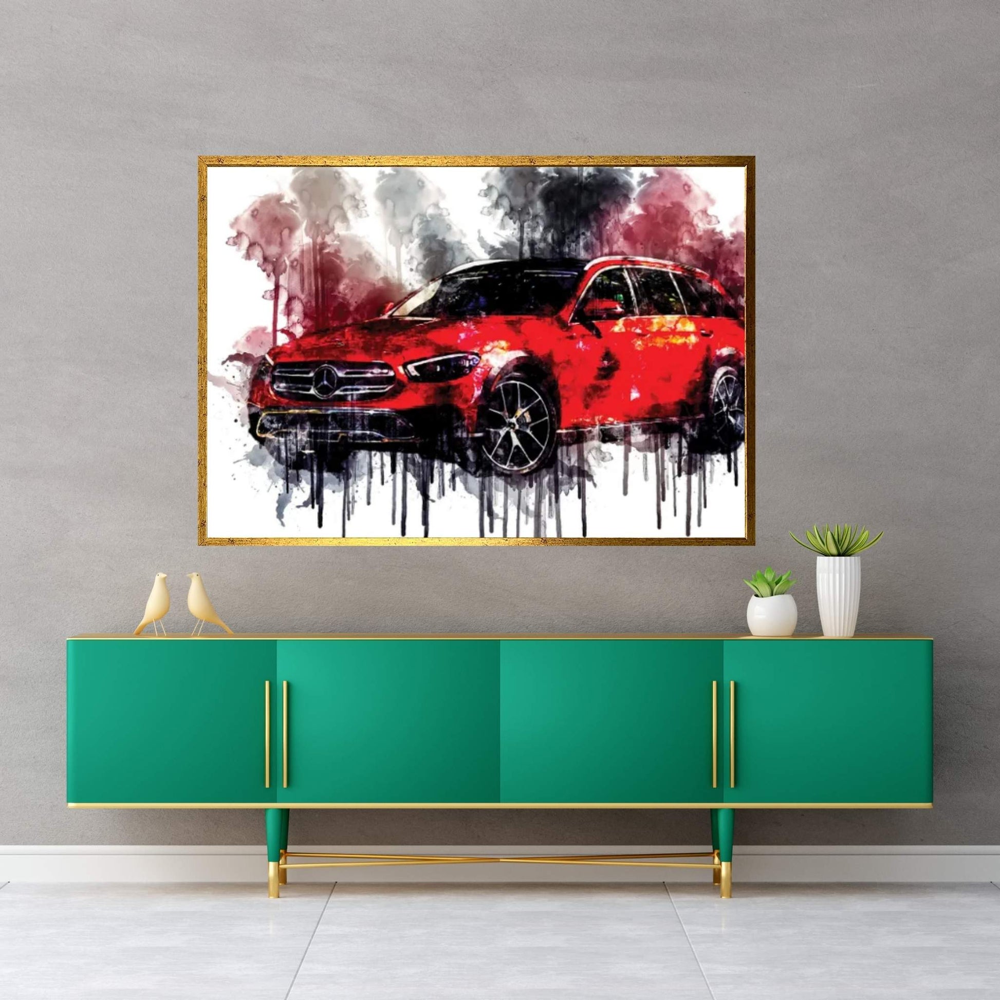 Car 2021 Mercedes-Benz E 450 4Matic All-Terrain Canvas Wall Art - Y Canvas