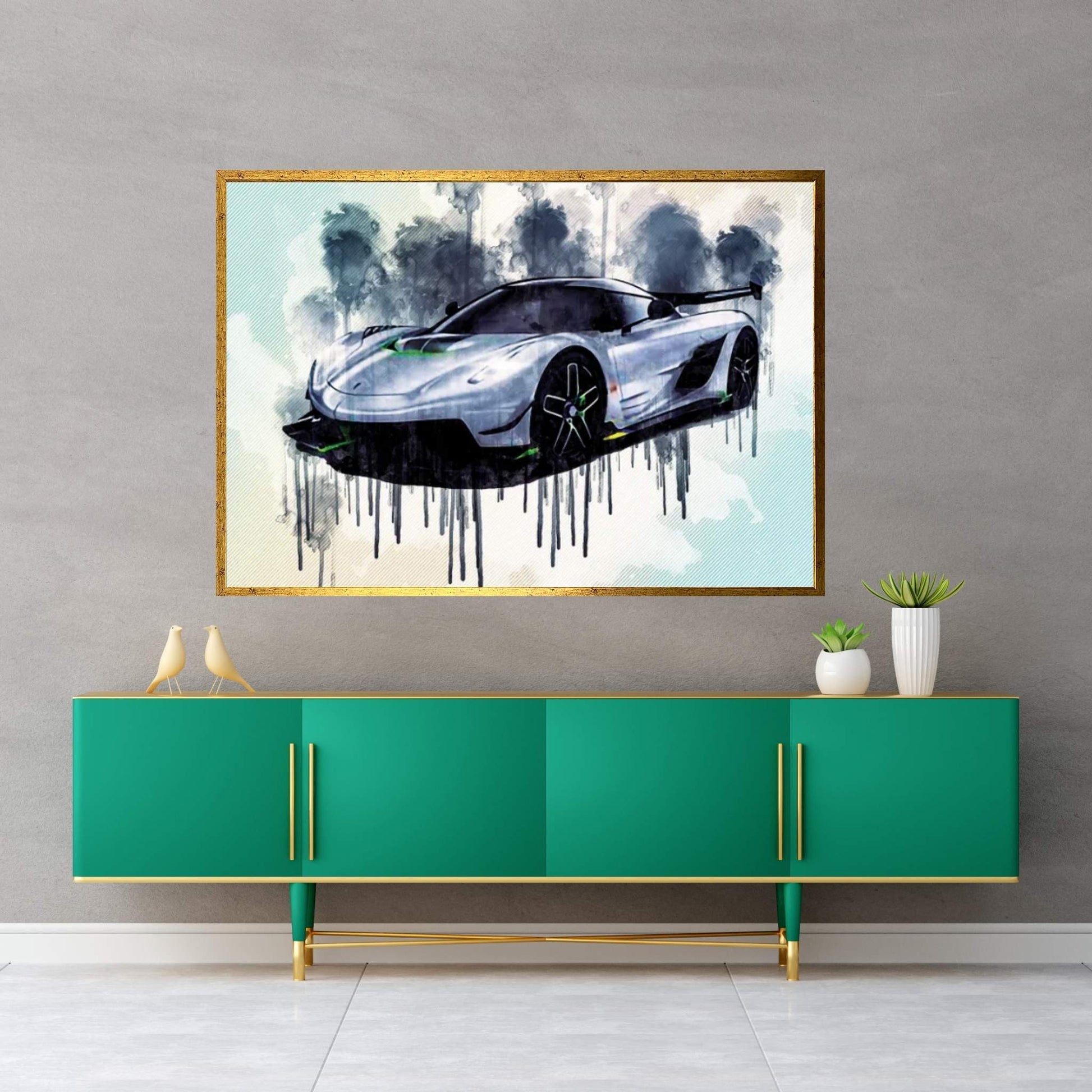 Koenigsegg Jesko 2020 Hypercar Front View New Luxury Supercar Canvas Wall Art - Y Canvas