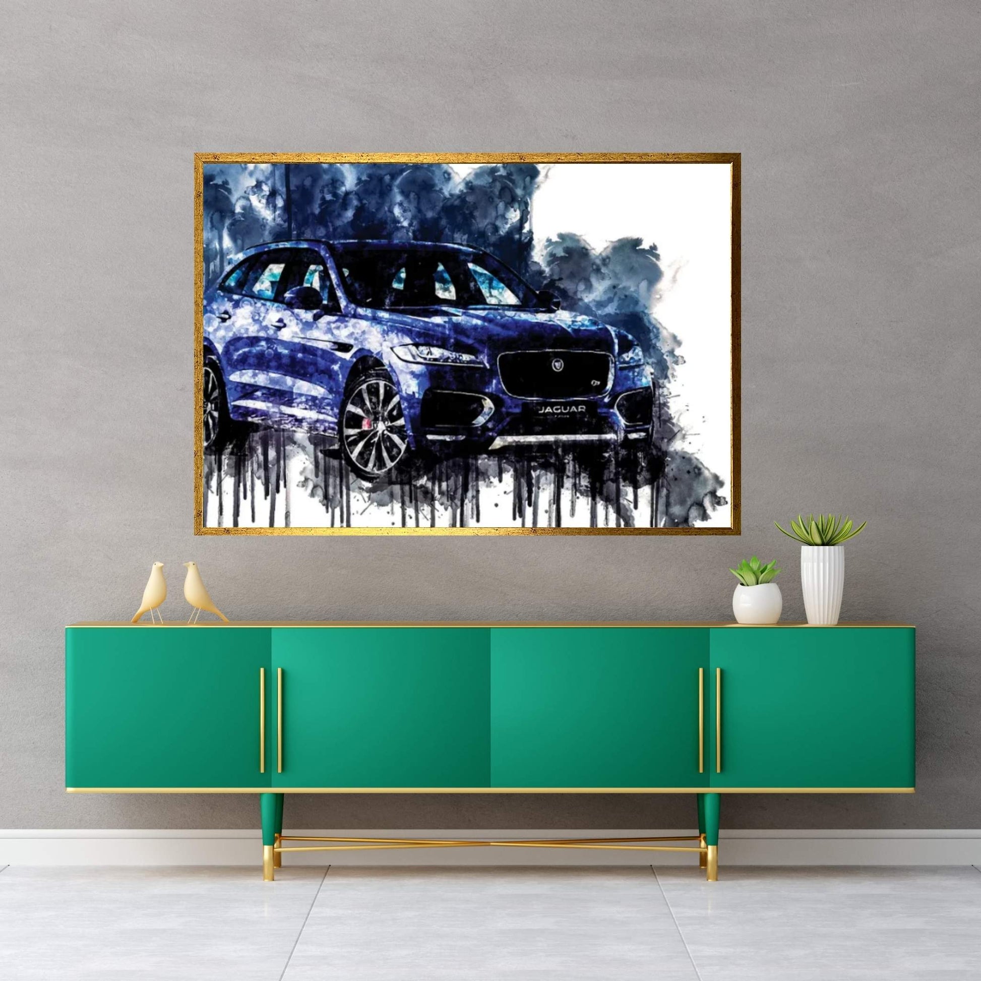 2017 Jaguar F PACE First Edition Canvas Wall Art - Y Canvas