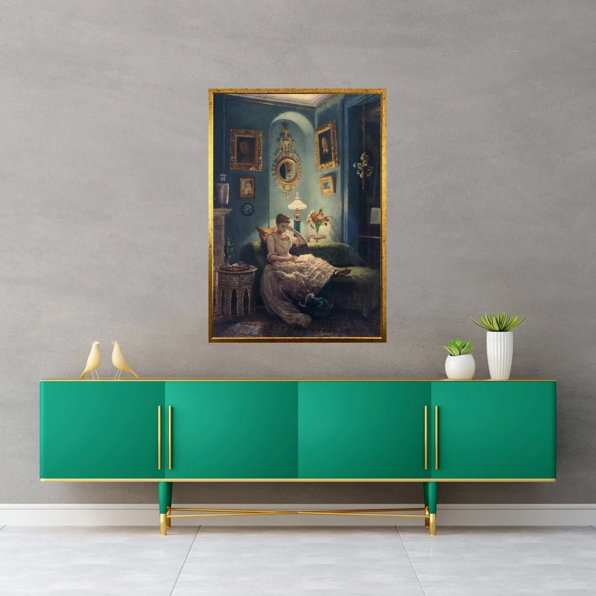 An Evening at Home, 1888 Canvas Wall Art - Y Canvas