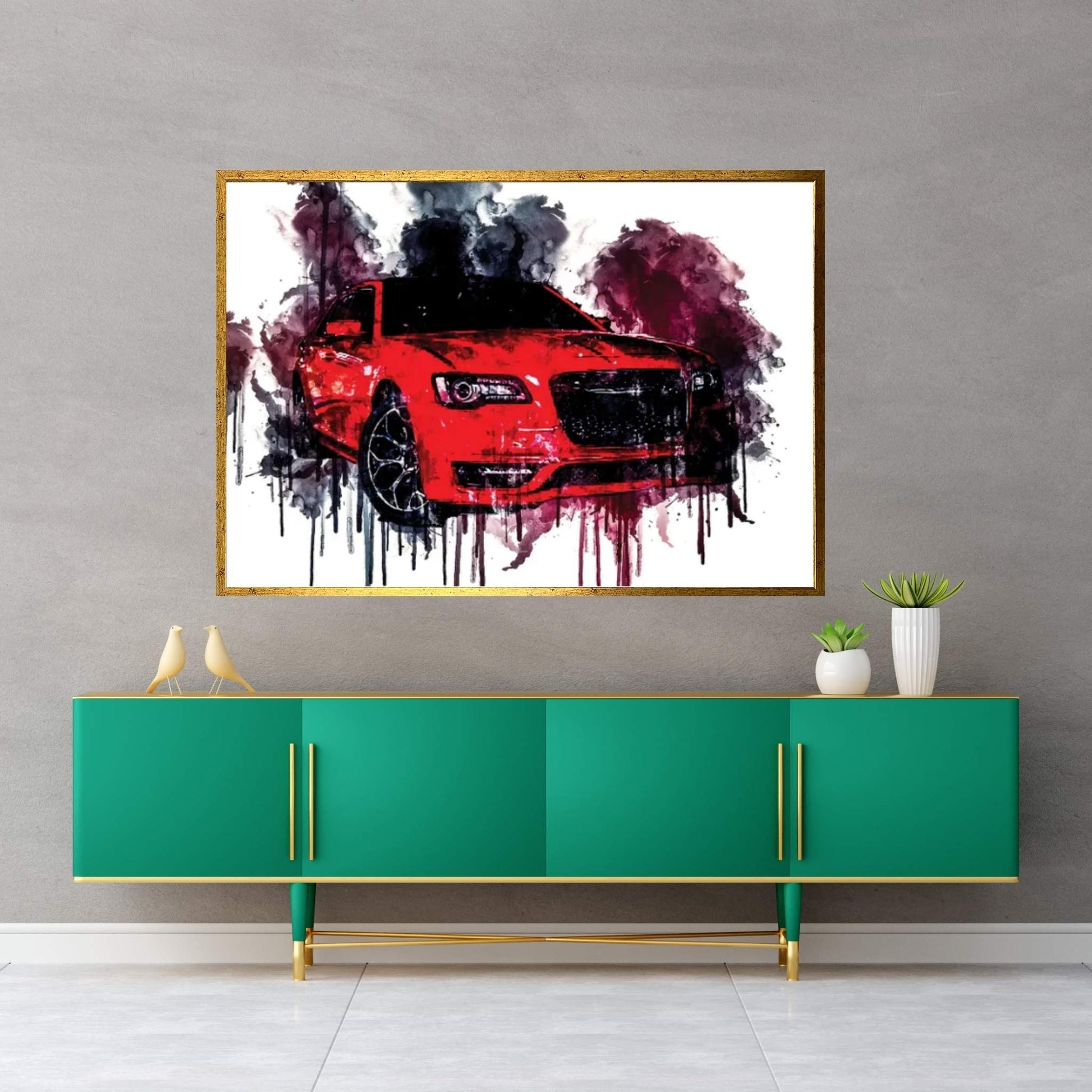 2018 Chrysler 300S Vehicle CDLIV Canvas Wall Art - Y Canvas