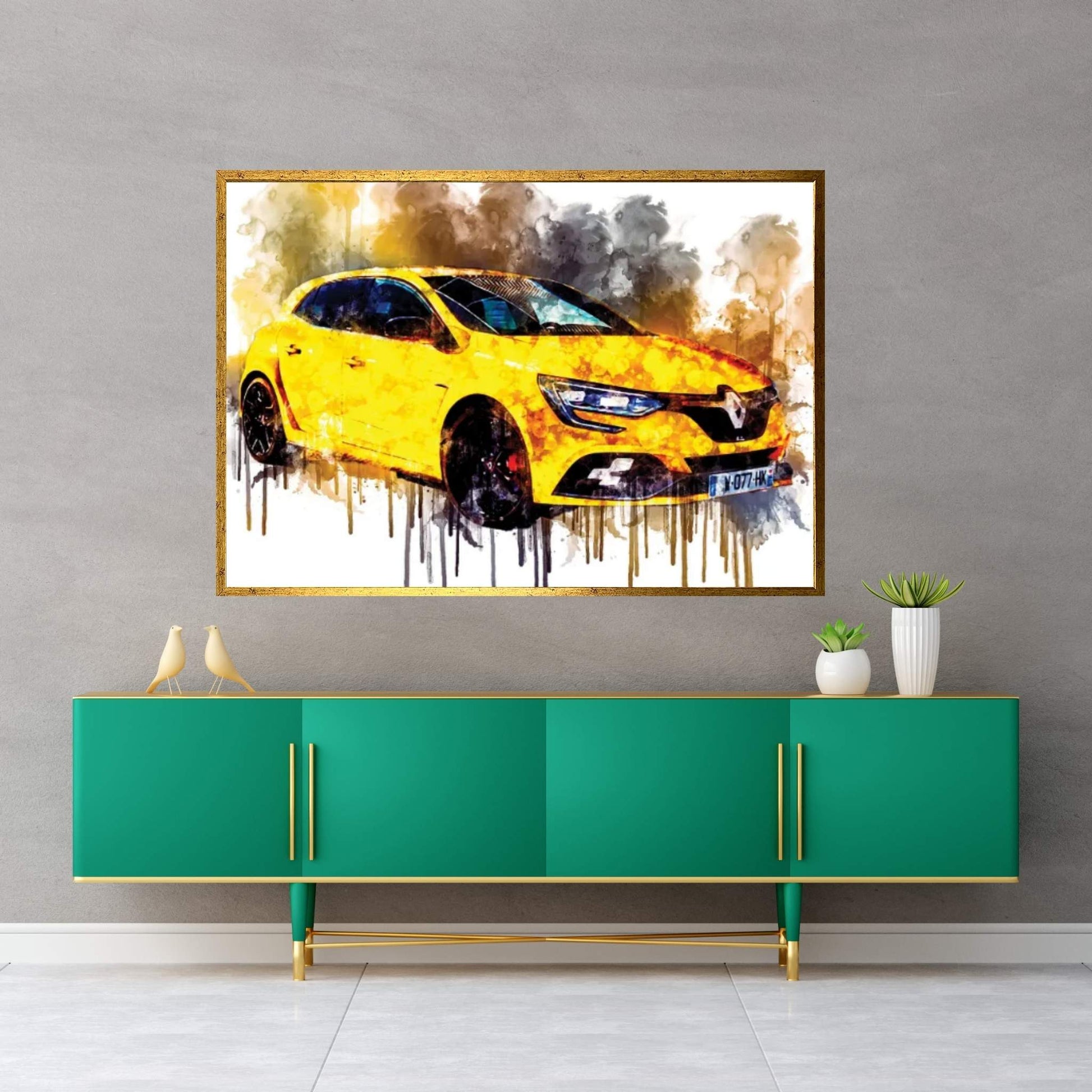 Car 2019 Renault Megane RS Cup Chassis Canvas Wall Art - Y Canvas