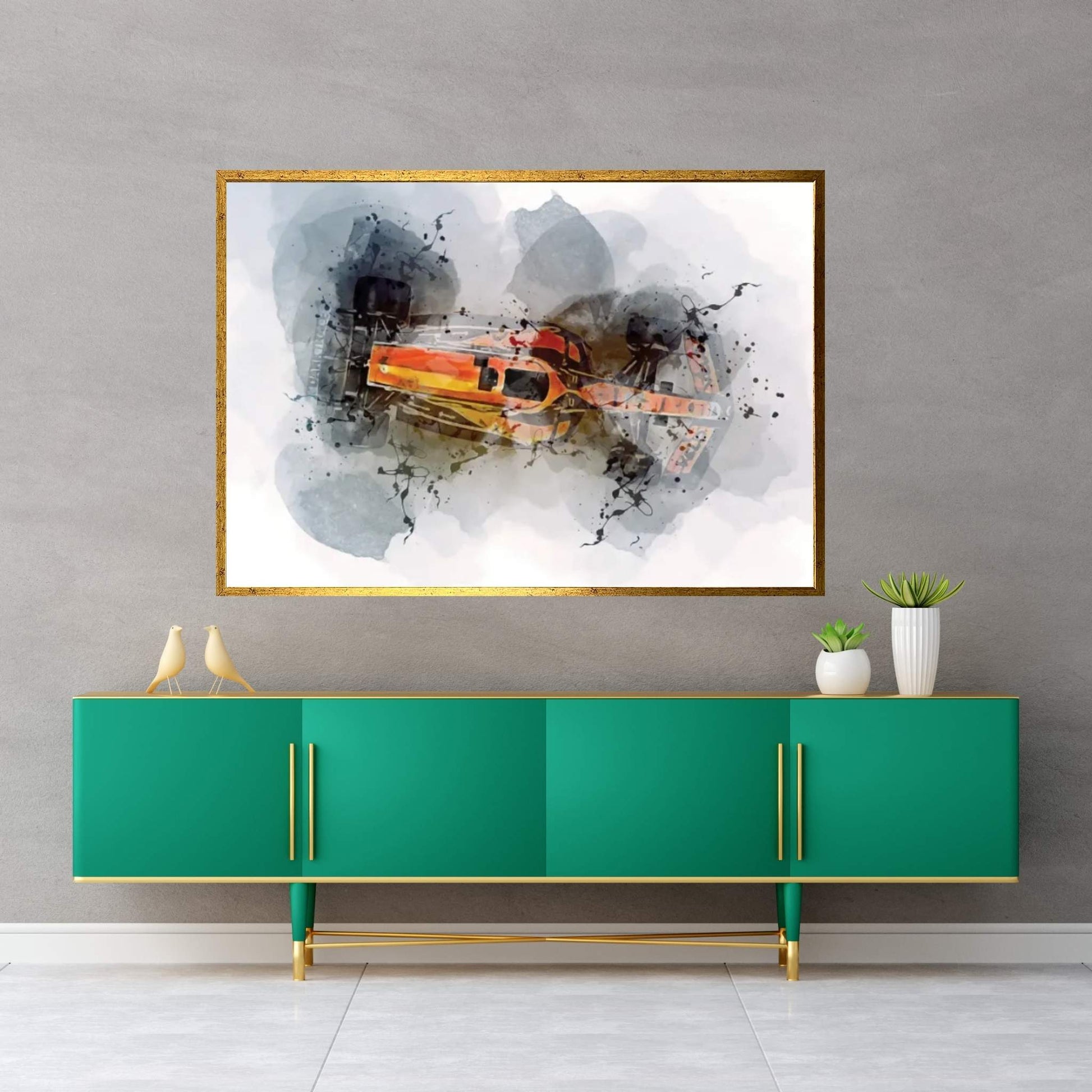 2022 Formula 1 Mclaren Mcl36 Exterior Canvas Wall Art - Y Canvas