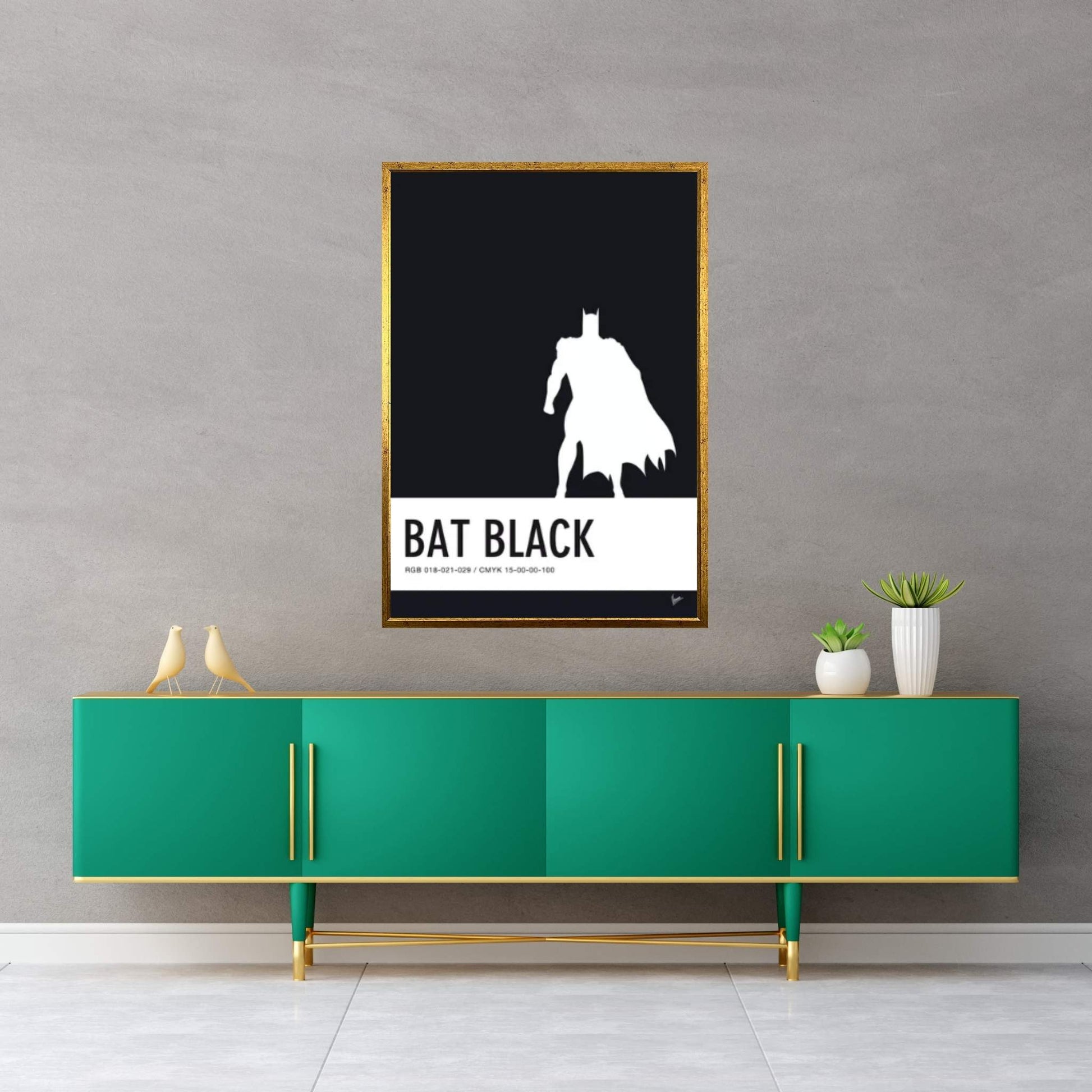 Minimal Colorcode Poster Batman Canvas Wall Art - Y Canvas