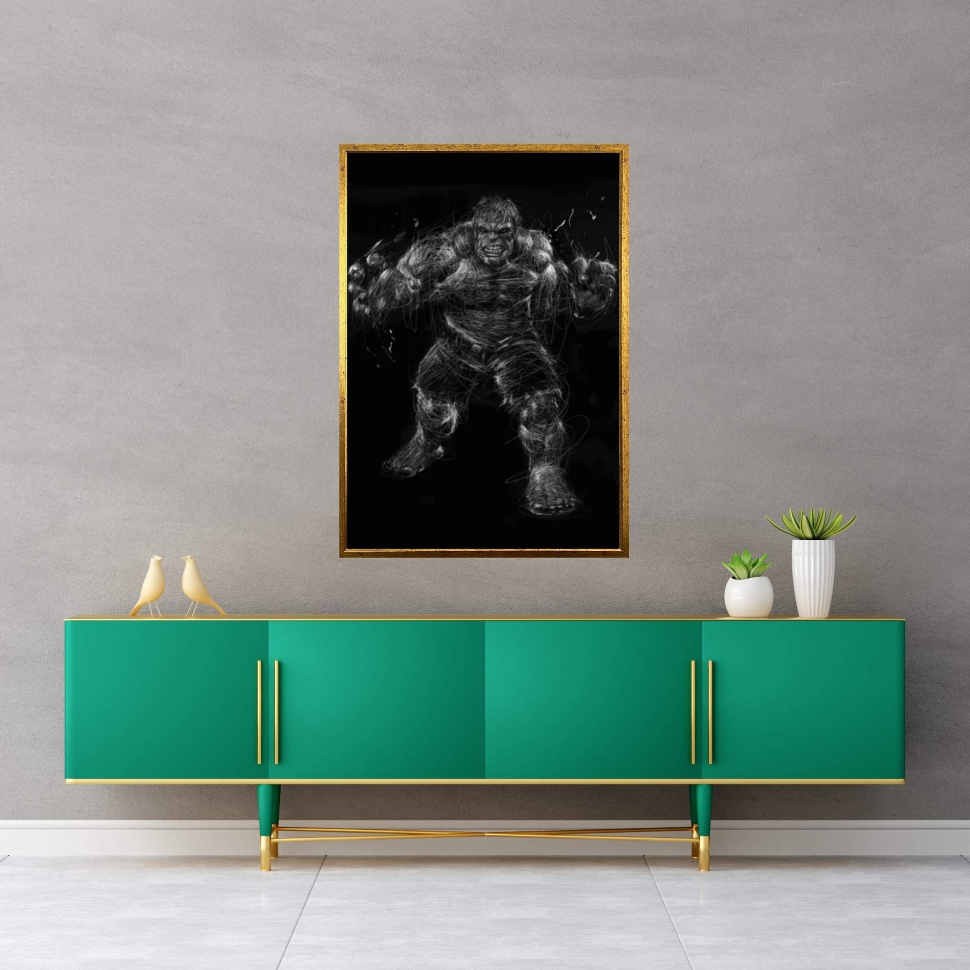 Hulk III Canvas Wall Art - Y Canvas