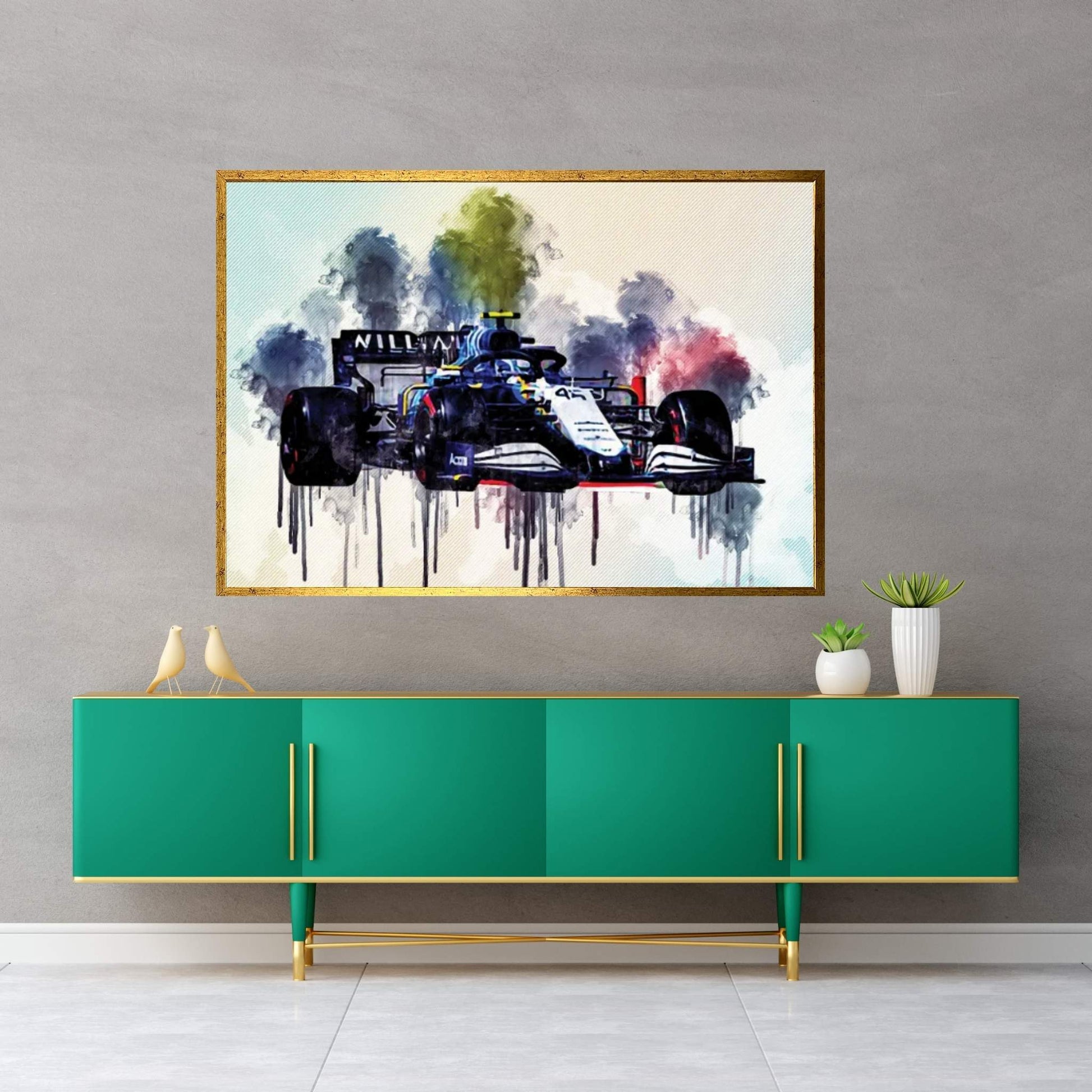 Robert Kubica Raceway Alfa Romeo Racing C41 On Track Formula 1 2021 F1 Cars Sportscars Canvas Wall Art - Y Canvas