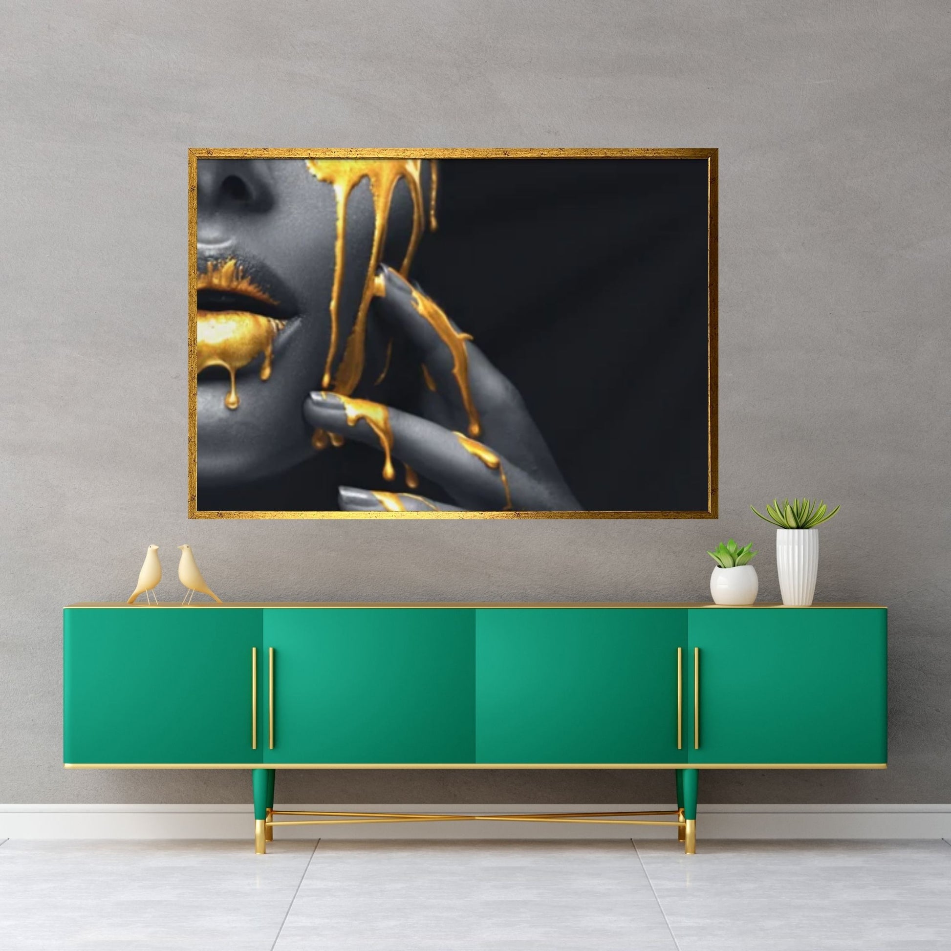 African Art Wall Canvas Decor, African Woman Wall Art, Lips Canvas Wall Art - Y Canvas