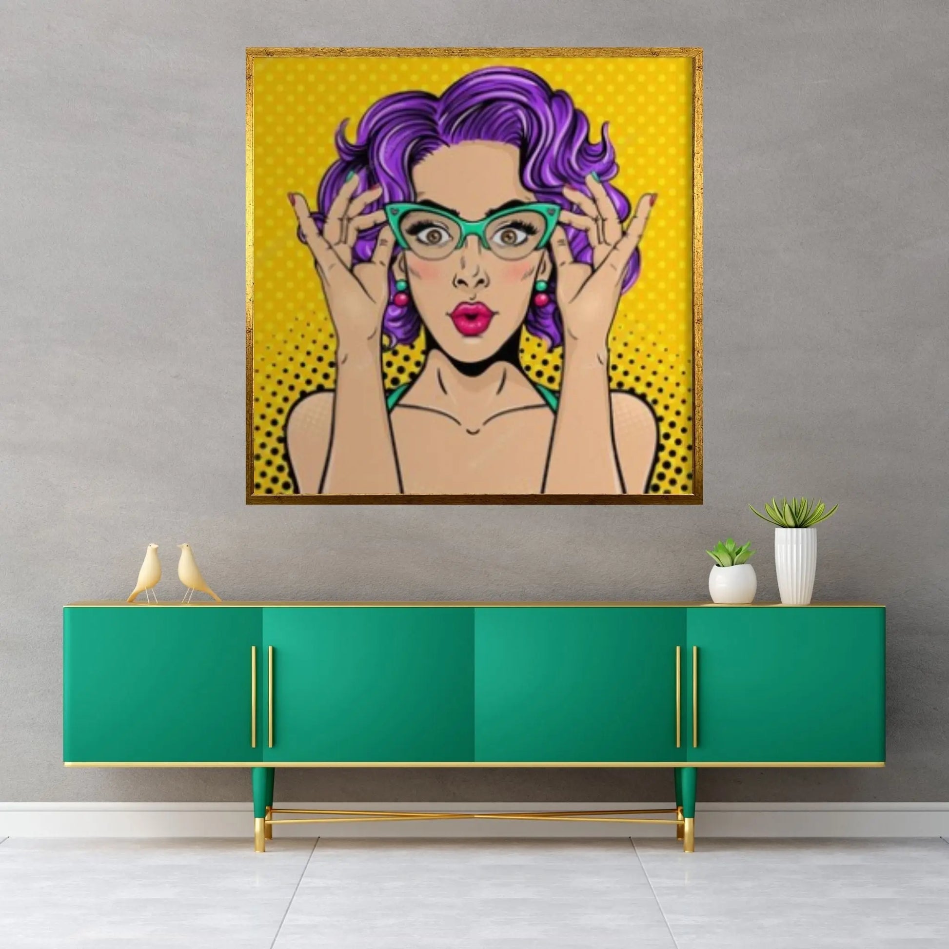 Pop Art Woman Wall Art, Comic Pop Art, Retro Comic - Y Canvas