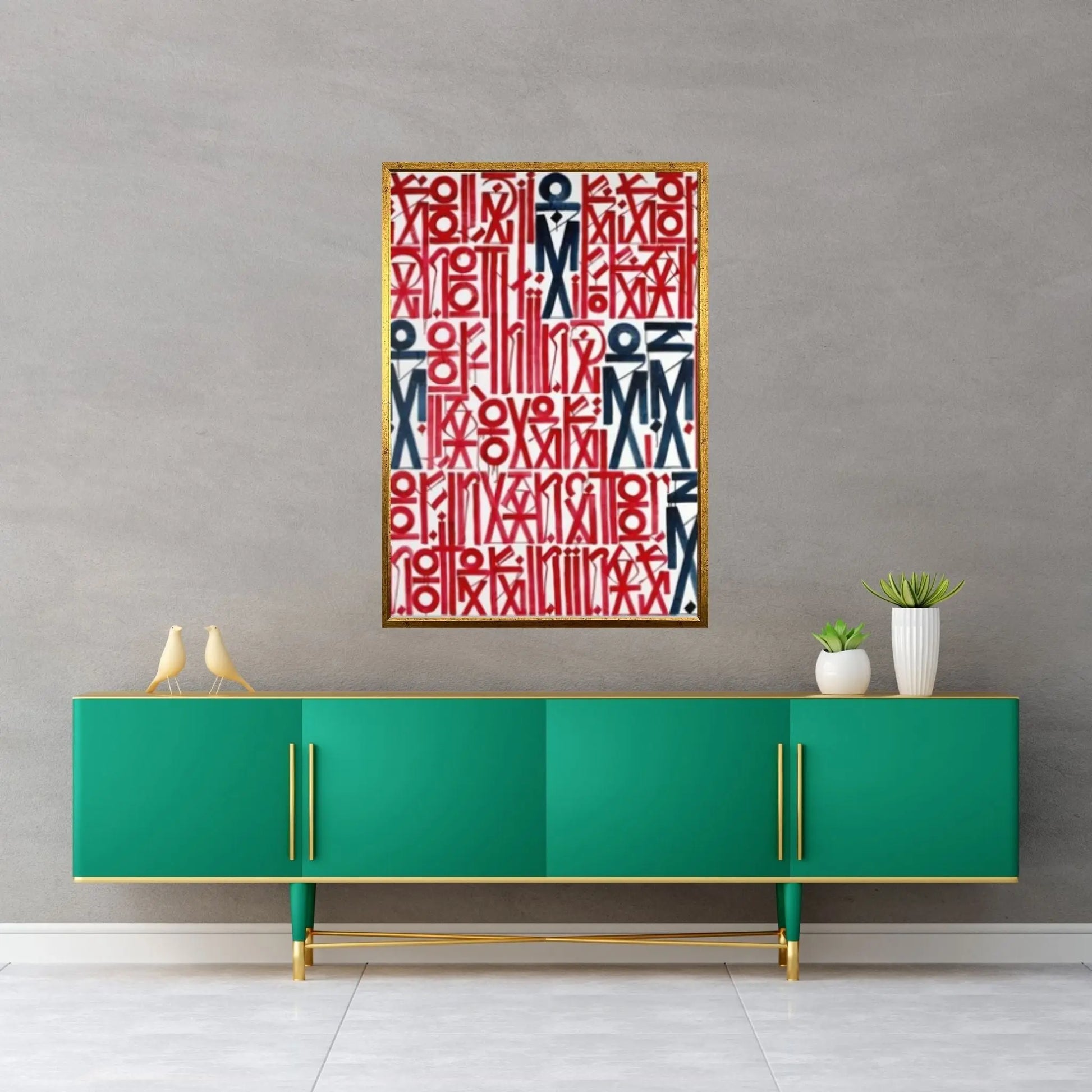 Abstract Retna Wall Art Graffiti American Black & White Reproduction Painting Wall Art - Y Canvas