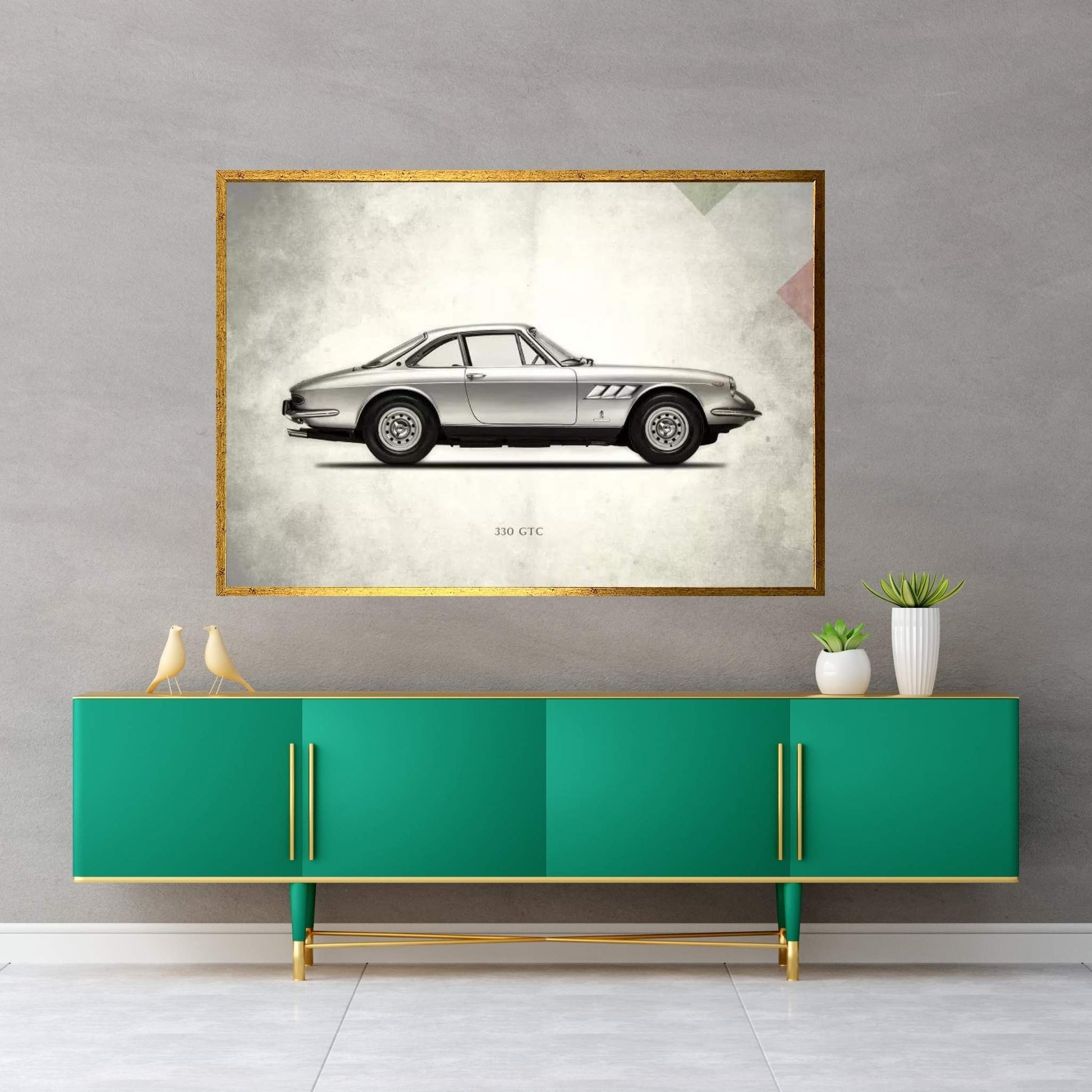 1968 Ferrari 330 GTC Canvas Wall Art - Y Canvas