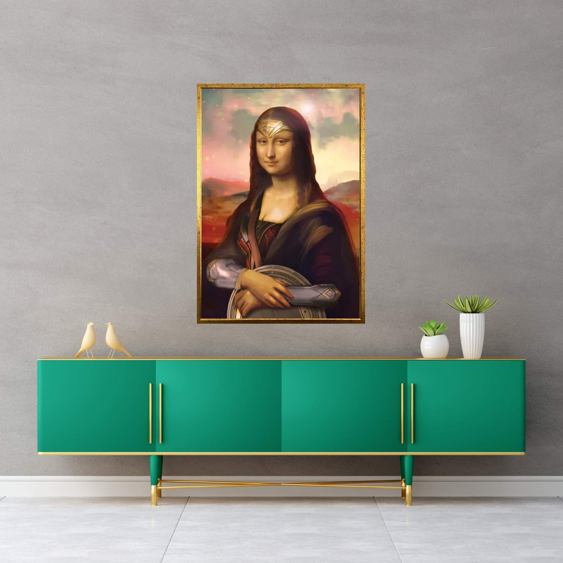 Wonder Mona Lisa Canvas Wall Art - Y Canvas