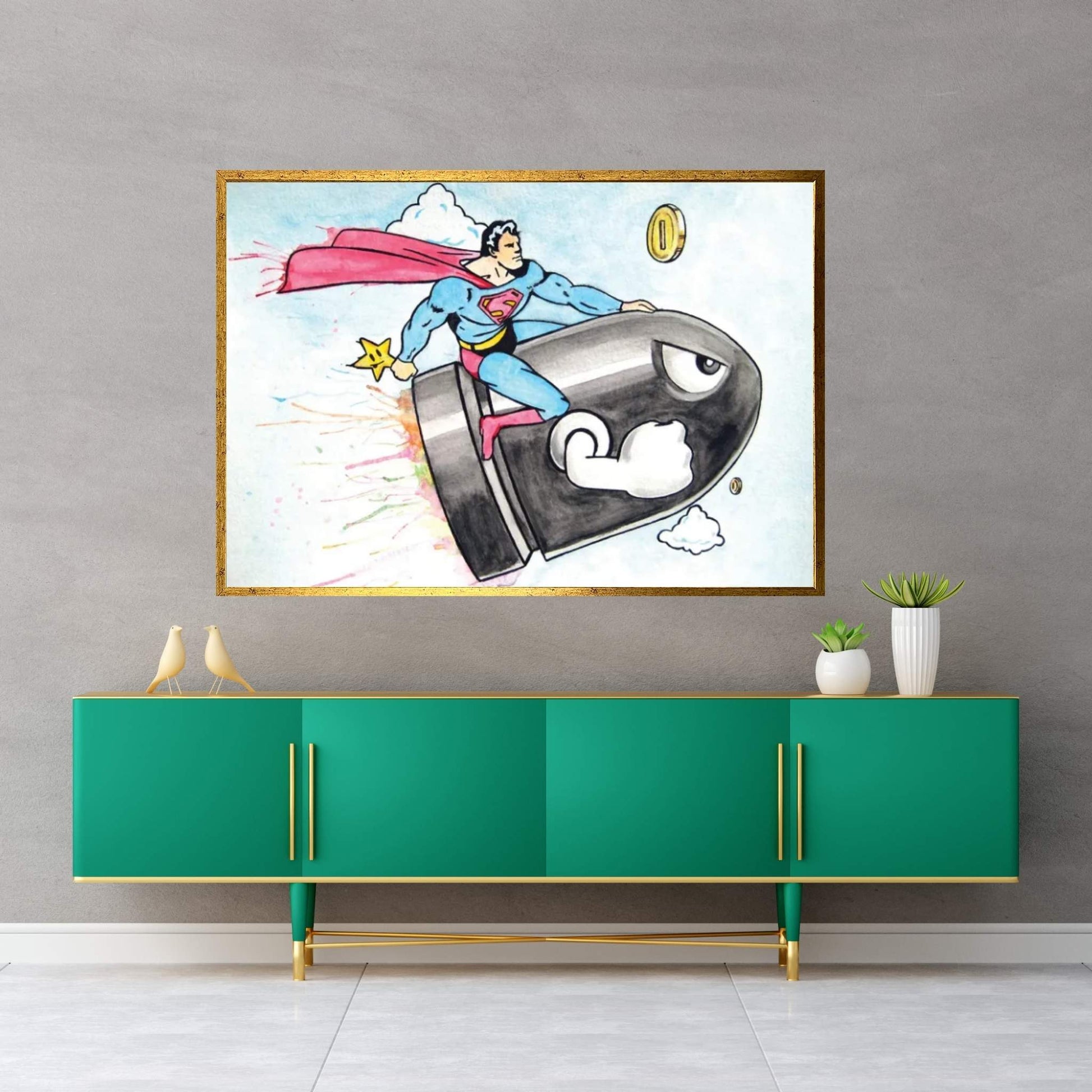 Super Bullet Canvas Wall Art - Y Canvas