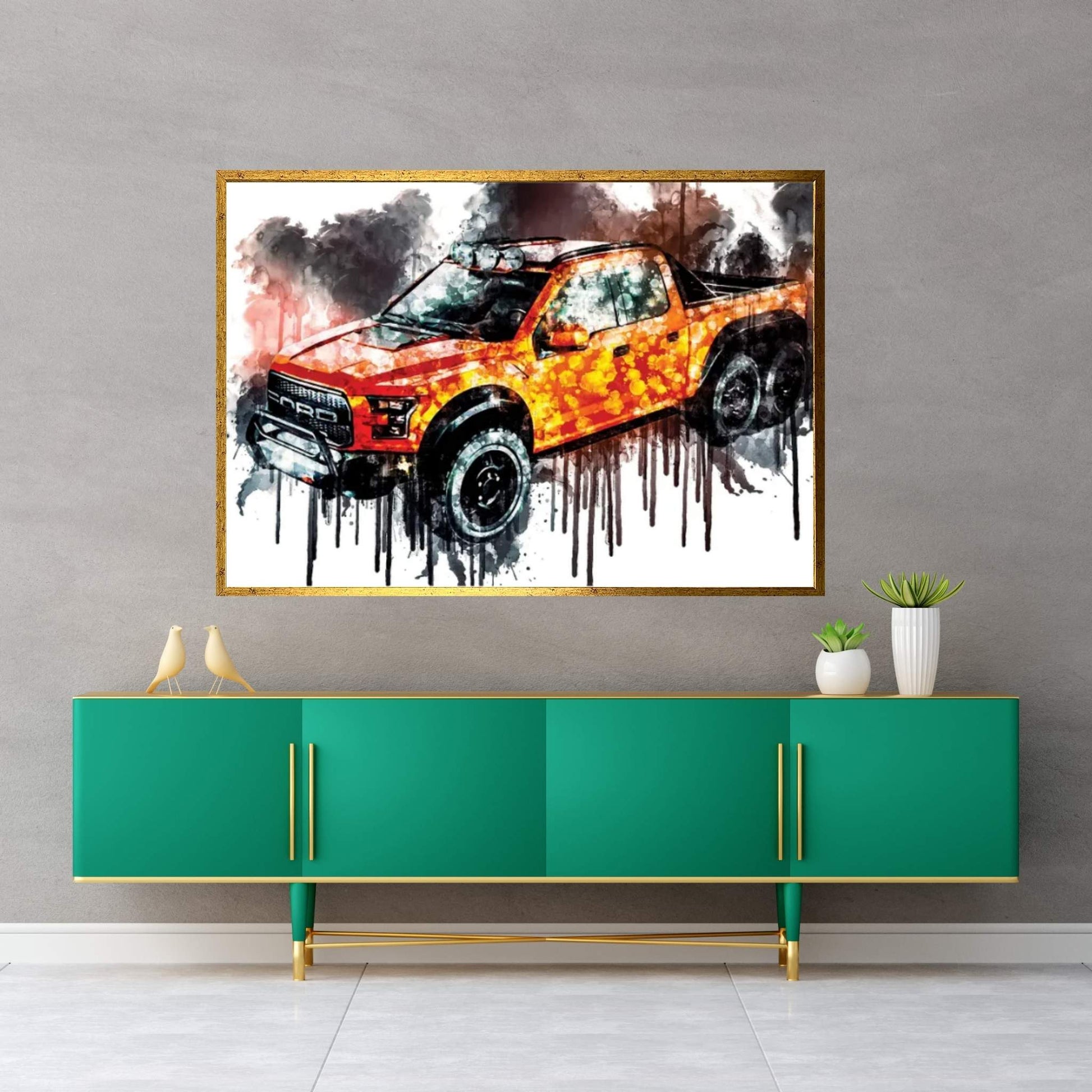 2017 Ford F 250 Velociraptor Canvas Wall Art - Y Canvas