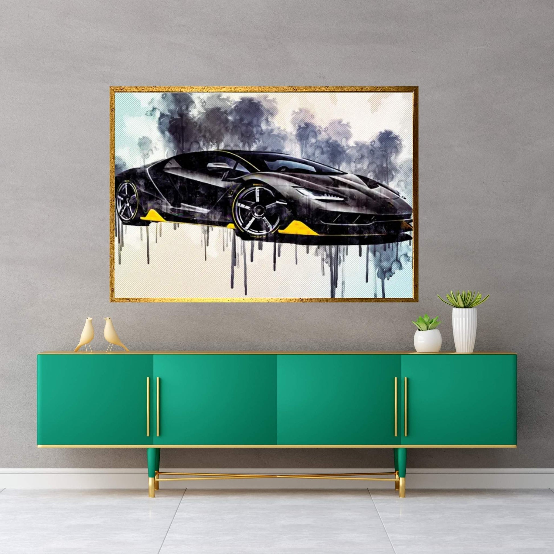 Carbon Hypercar Lamborghini Lamborghini Centenary 2017 Supercars Canvas Wall Art - Y Canvas