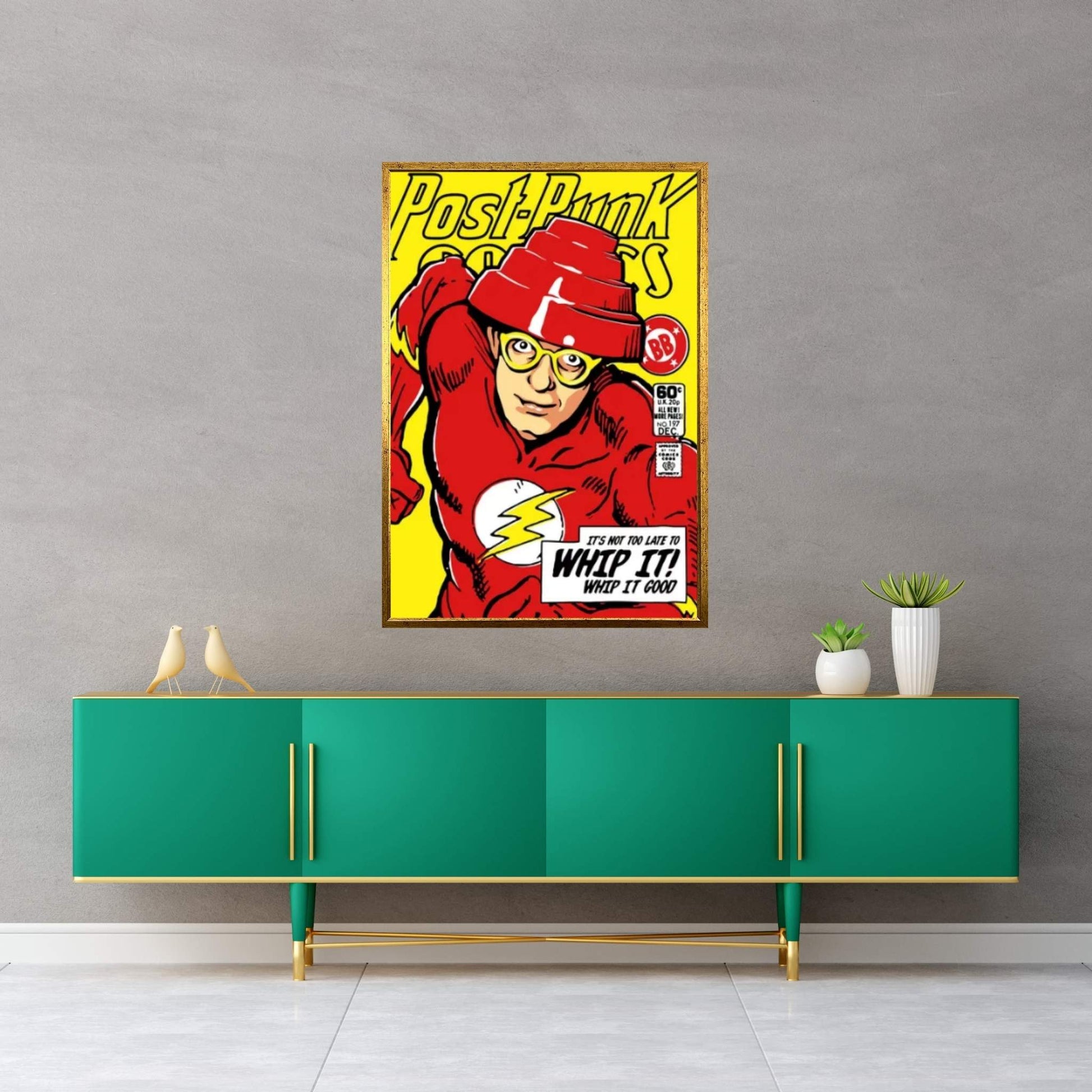 Post-Punk Comics - Whip It Canvas Wall Art - Y Canvas