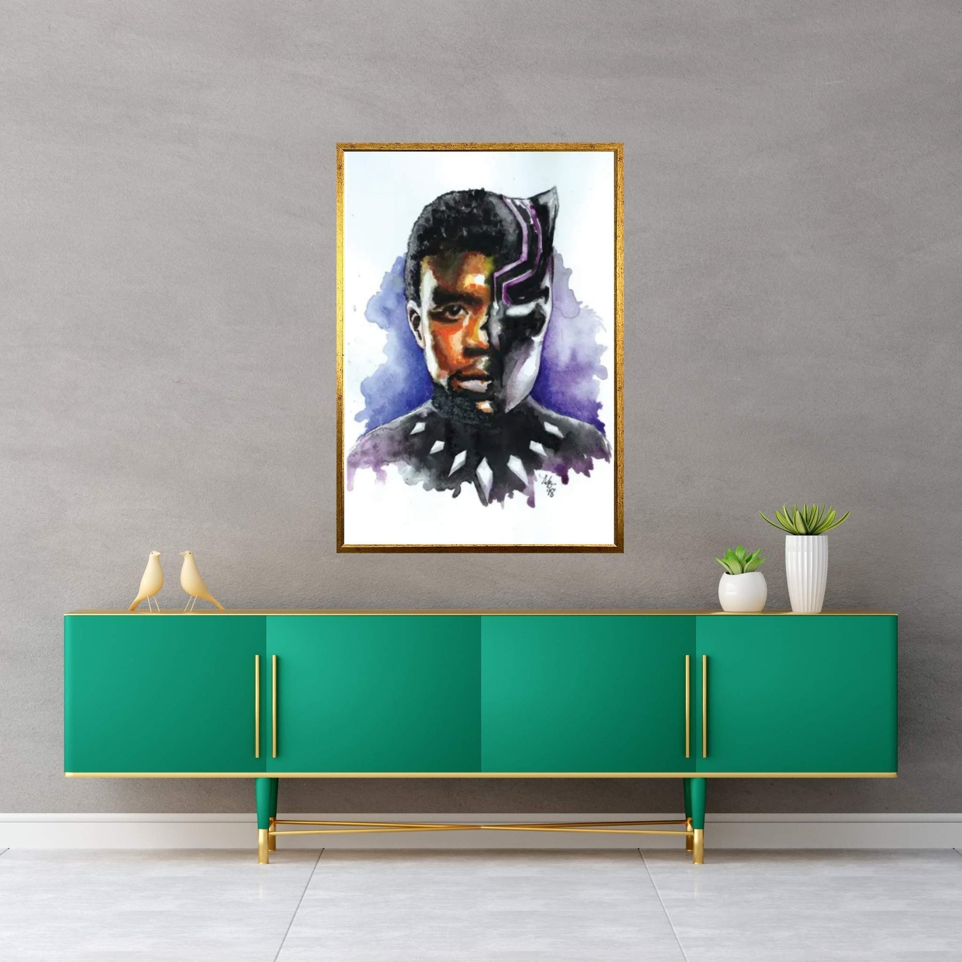 T'Challa - Black Panther Canvas Wall Art - Y Canvas