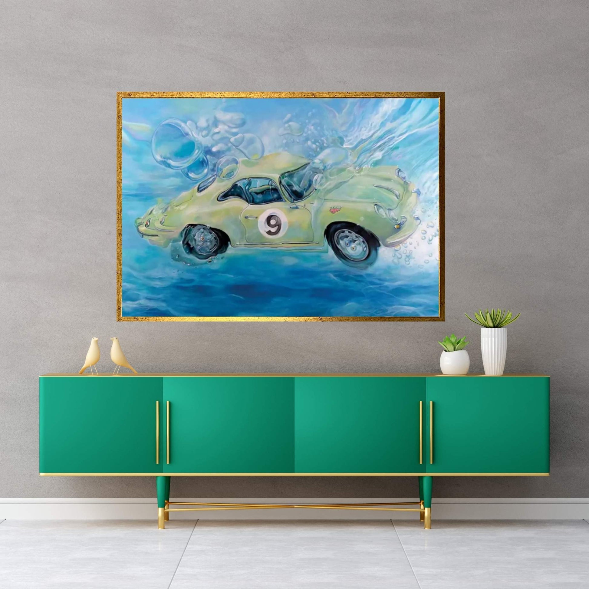 Porsche No. 9 Canvas Wall Art - Y Canvas