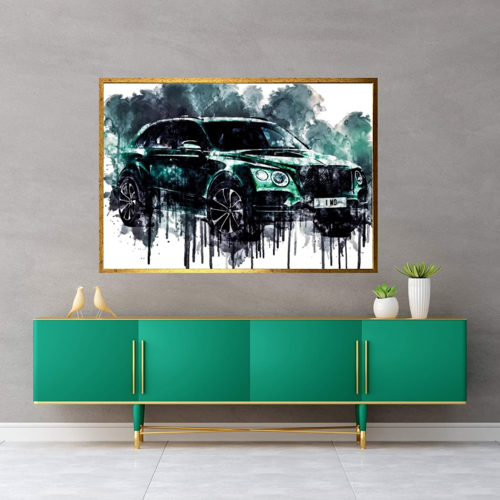 2018 Bentley Bentayga Inspired Canvas Wall Art - Y Canvas