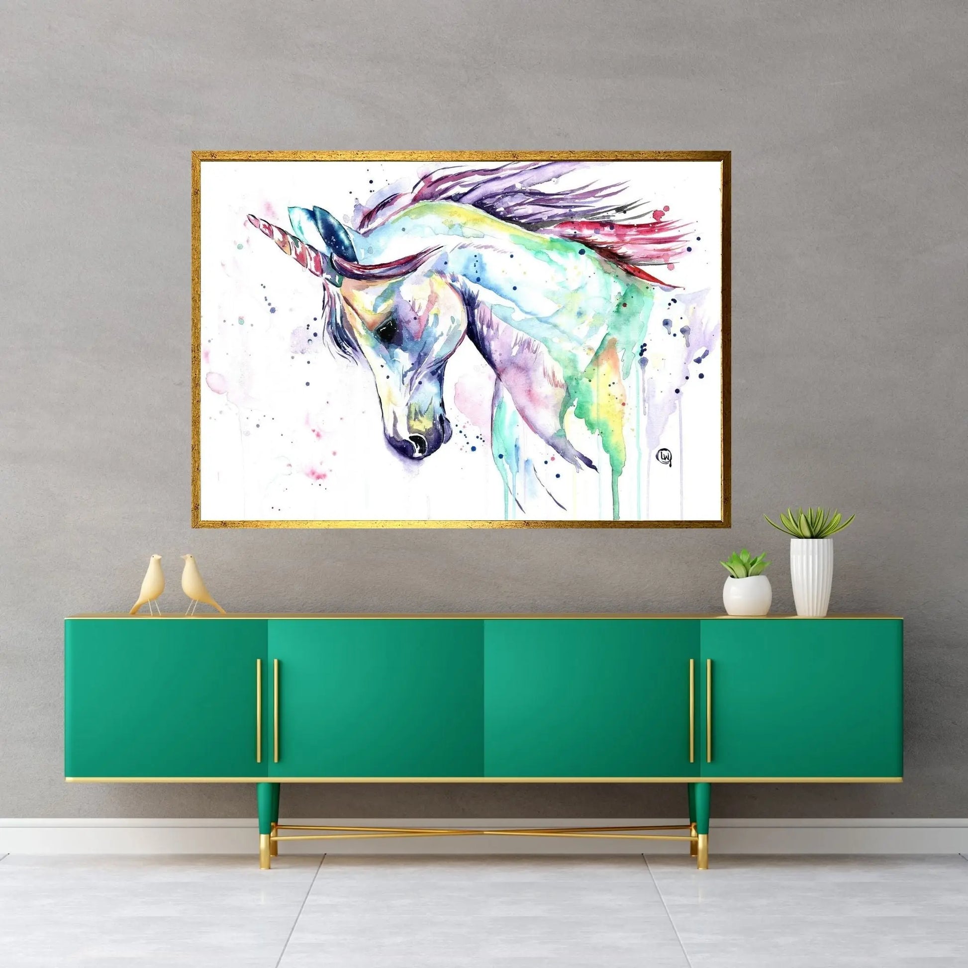 Kenzie's Unicorn Canvas Wall Art - Y Canvas