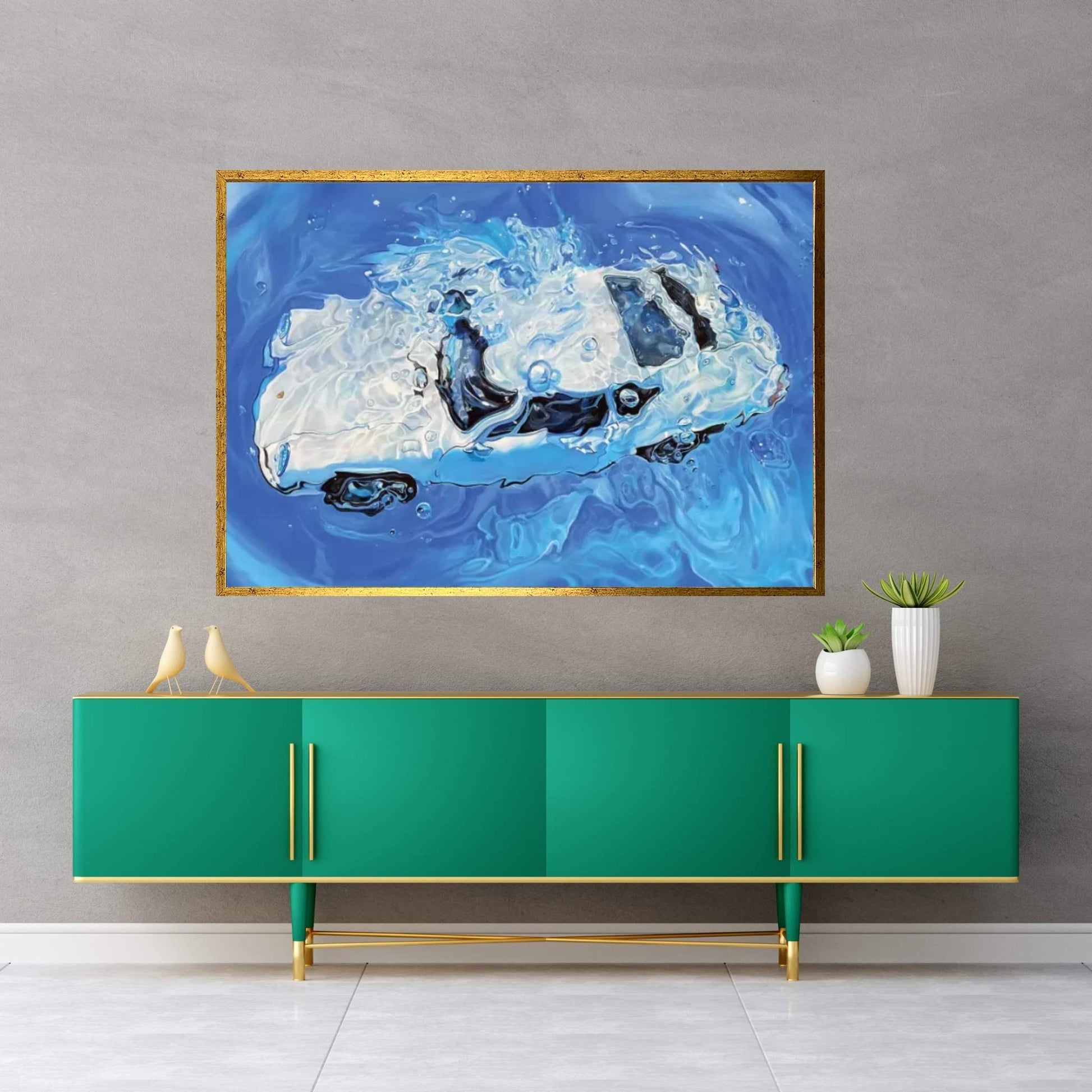 Cobalt Canvas Wall Art - Y Canvas