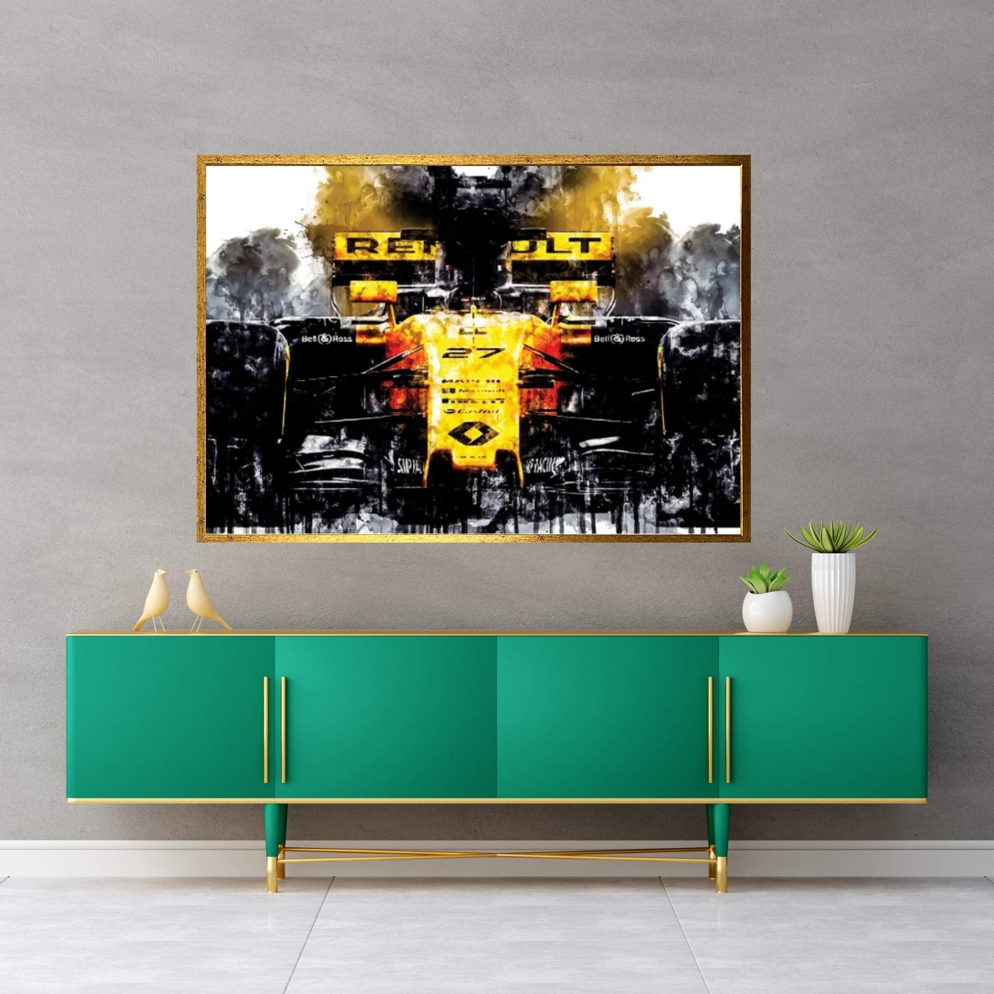 Car 2017 Renault RS17 Formula I Canvas Wall Art - Y Canvas