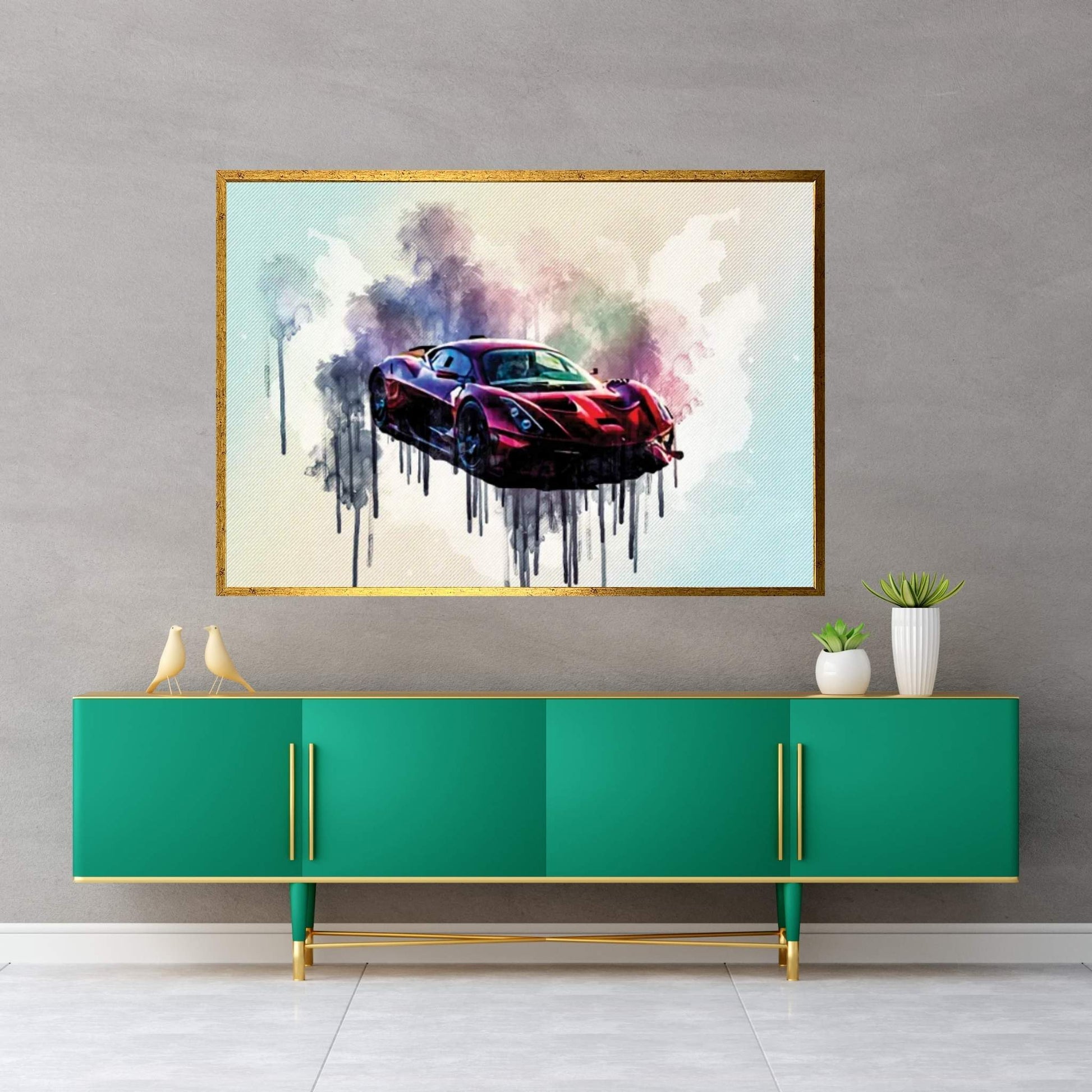 Brabham Bt62 2021 Hypercar Front View New Red Bt62 New Hypercars Supercars Canvas Wall Art - Y Canvas