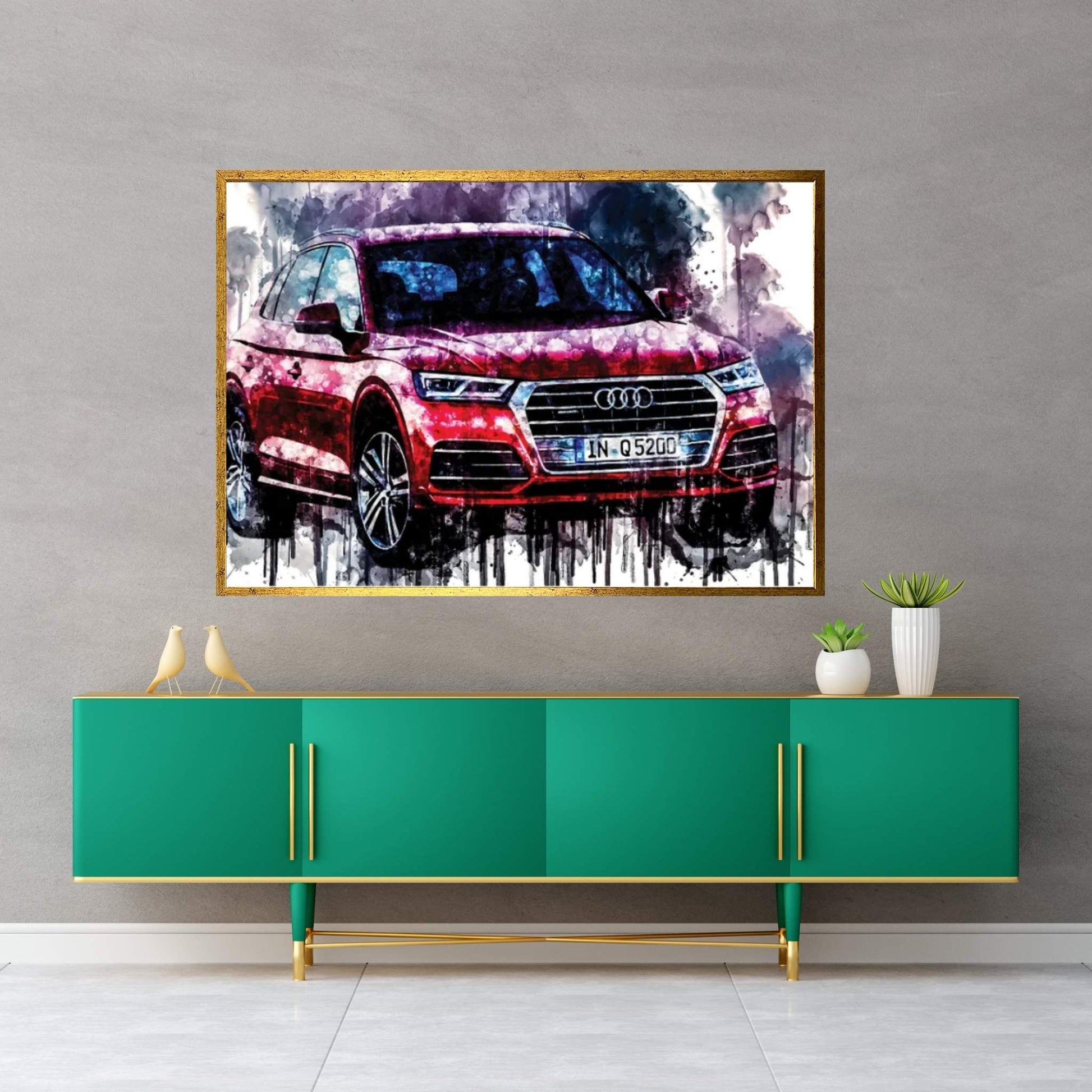 Car 2017 Audi Q5 Canvas Wall Art - Y Canvas