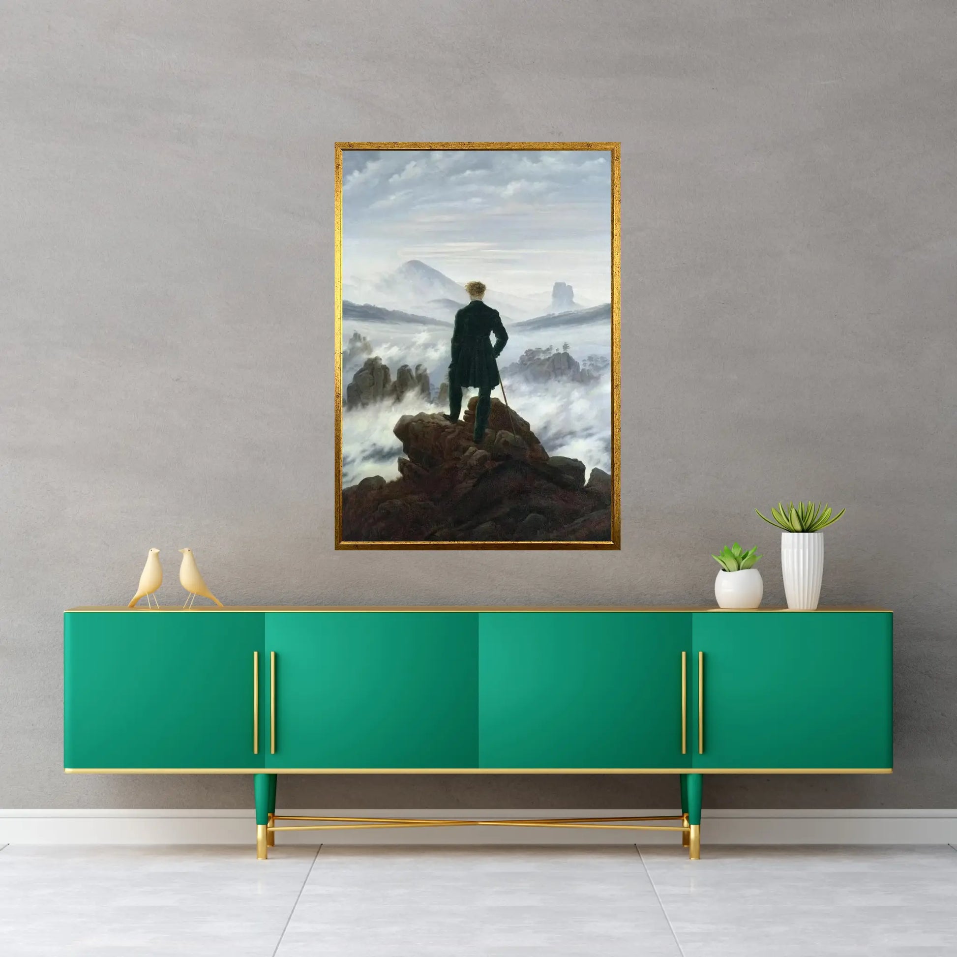 The Wanderer above the Sea of Fog, 1818 Canvas Wall Art - Y Canvas