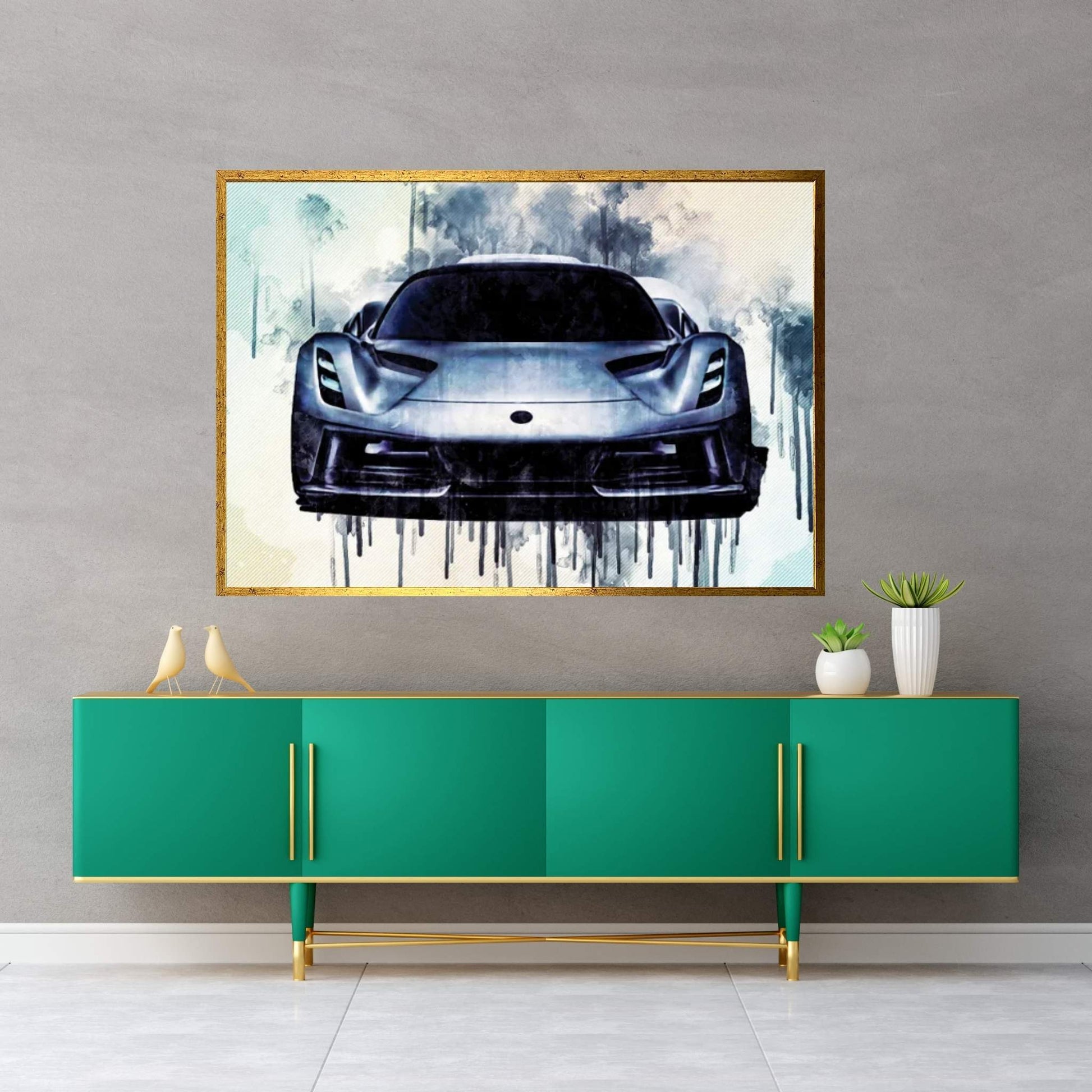 2020 Lotus Evija Front View Hypercar Canvas Wall Art - Y Canvas