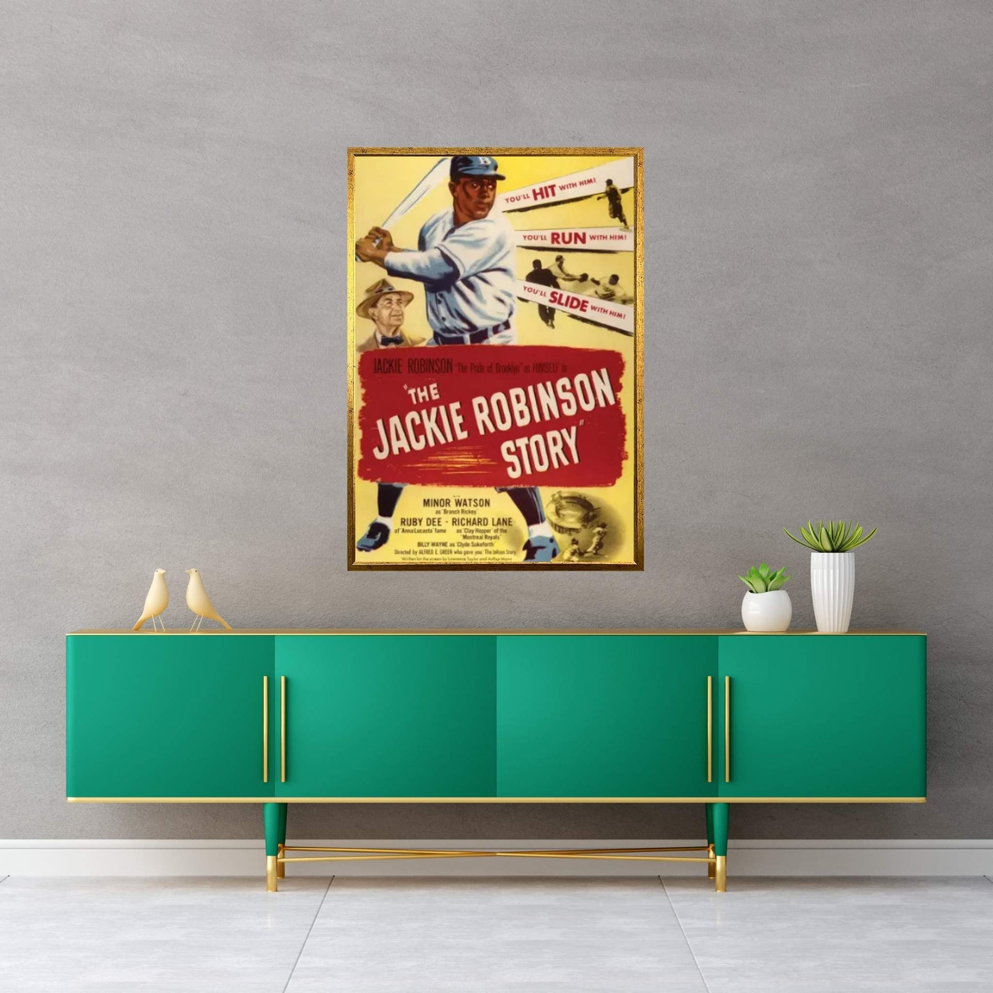 The Jackie Robinson Story Canvas Wall Art - Y Canvas