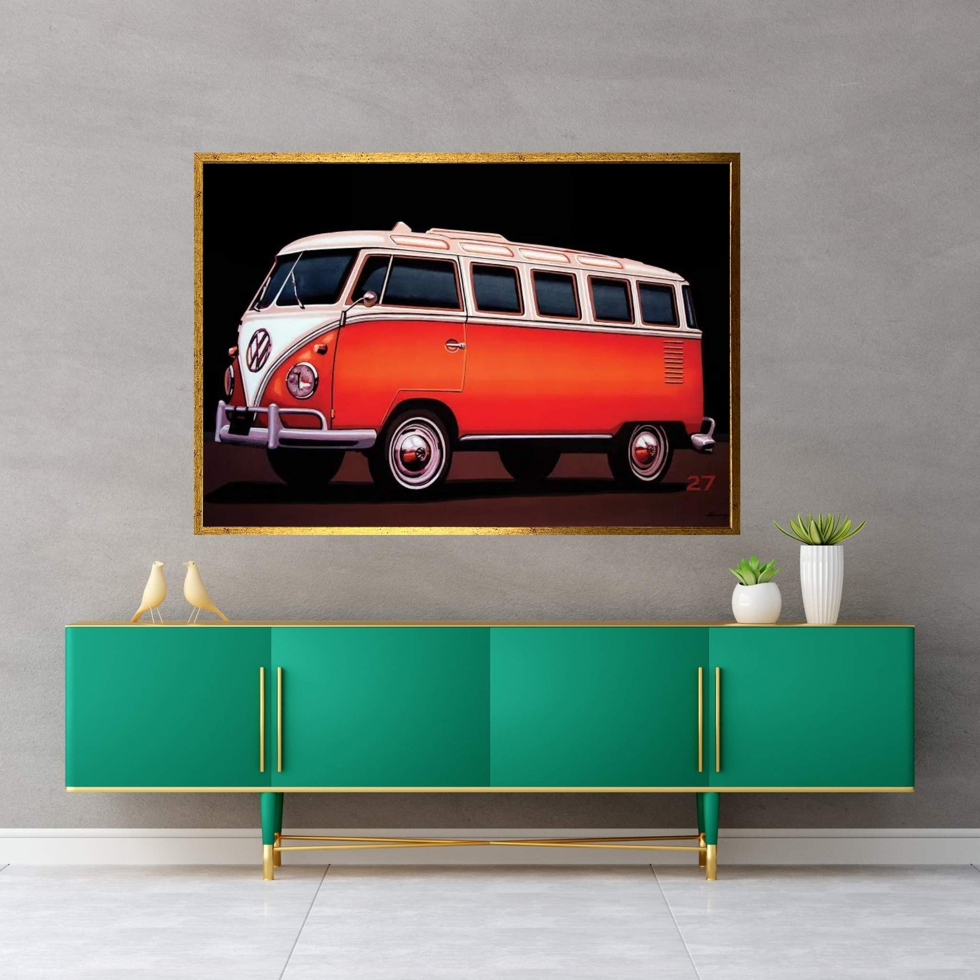 Volkswagen T1 Samba 1951 Canvas Wall Art - Y Canvas