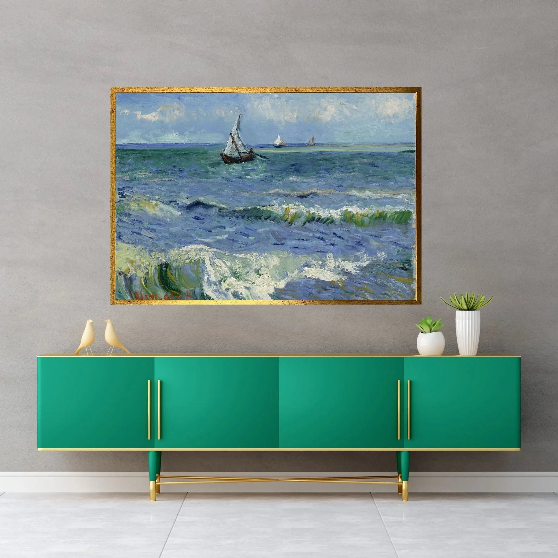 Seascape Near Les Saintes Maries de la Mer Canvas Wall Art - Y Canvas