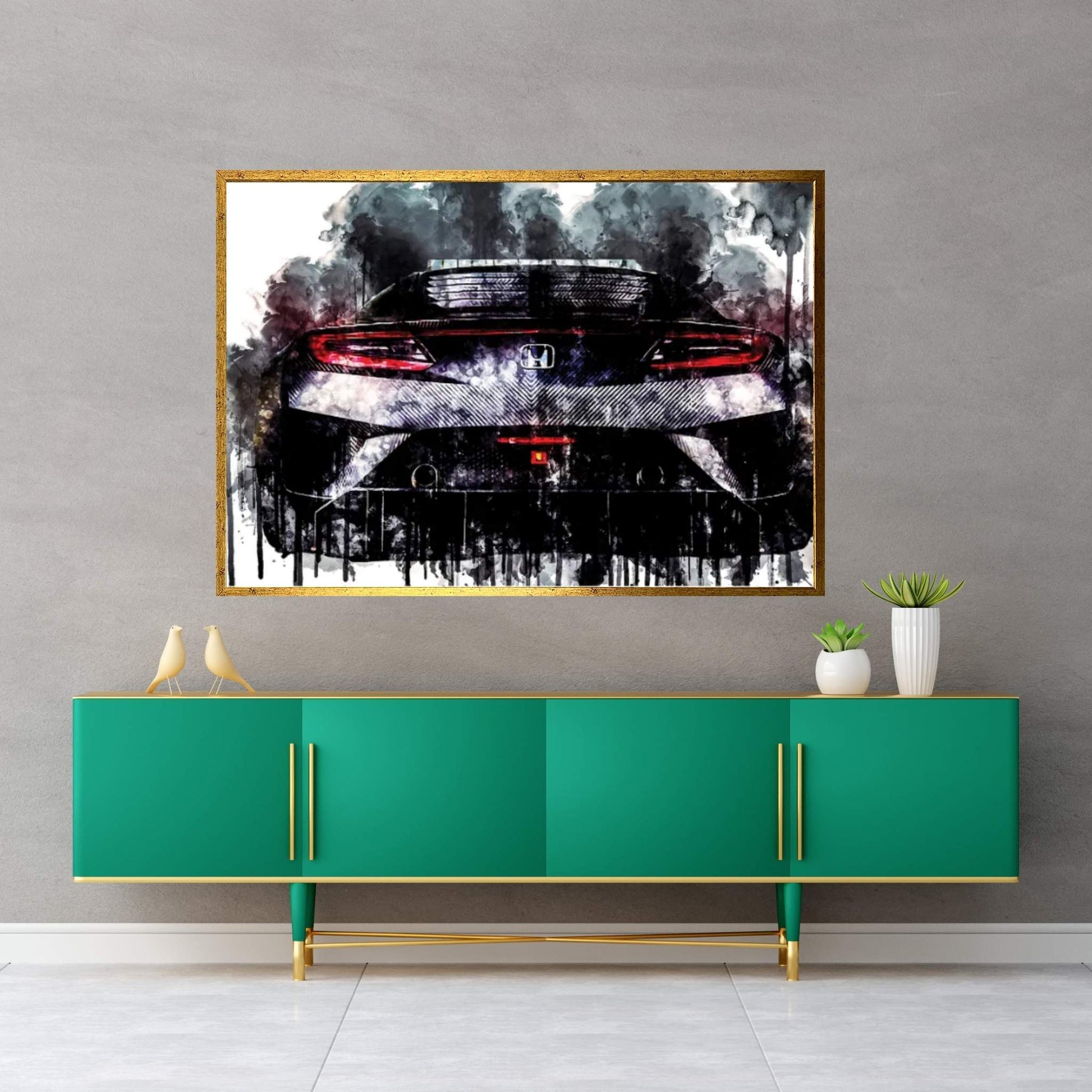 2017 Honda NSX GT3 Vehicle XCVI Canvas Wall Art - Y Canvas