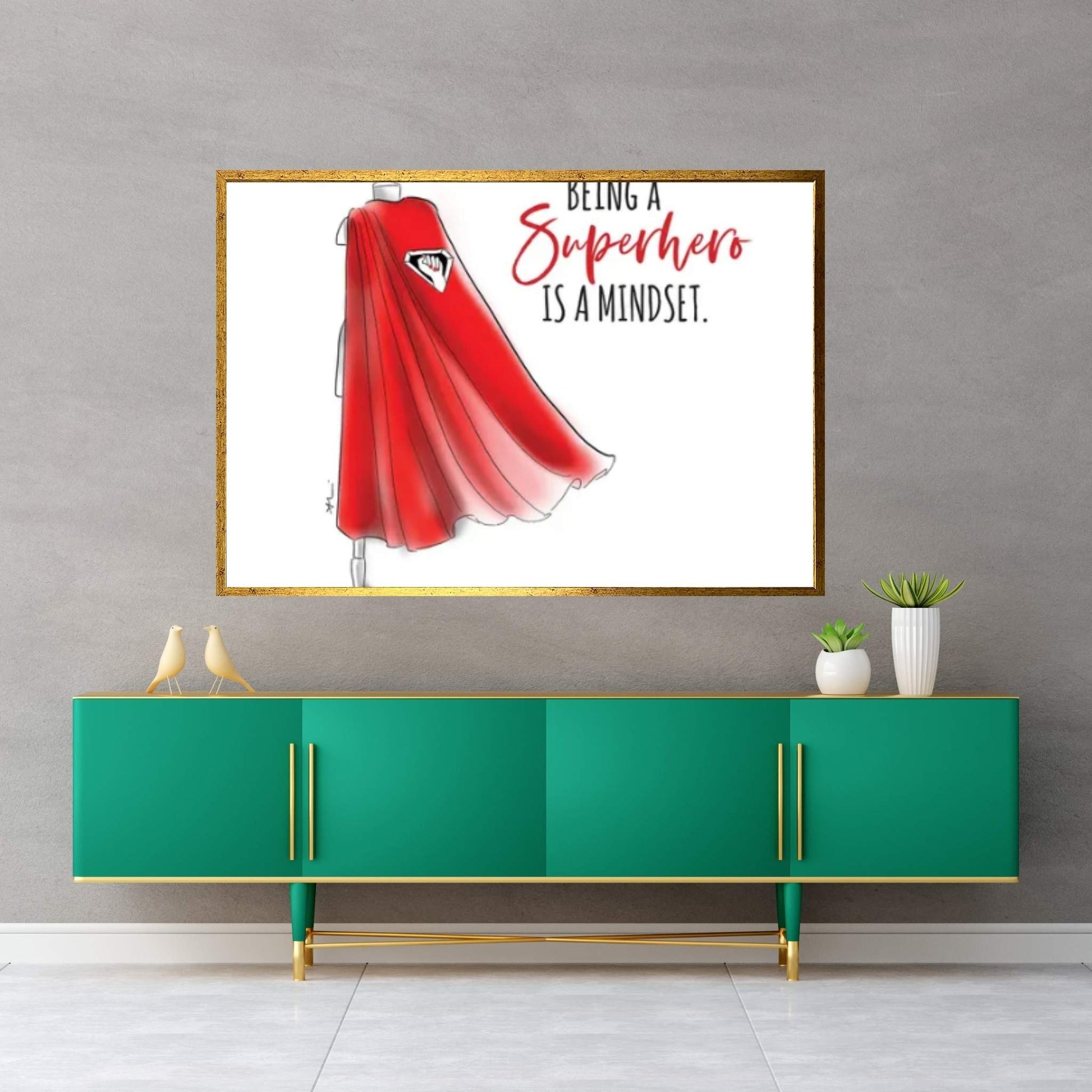 Superhero Mindset Canvas Wall Art - Y Canvas