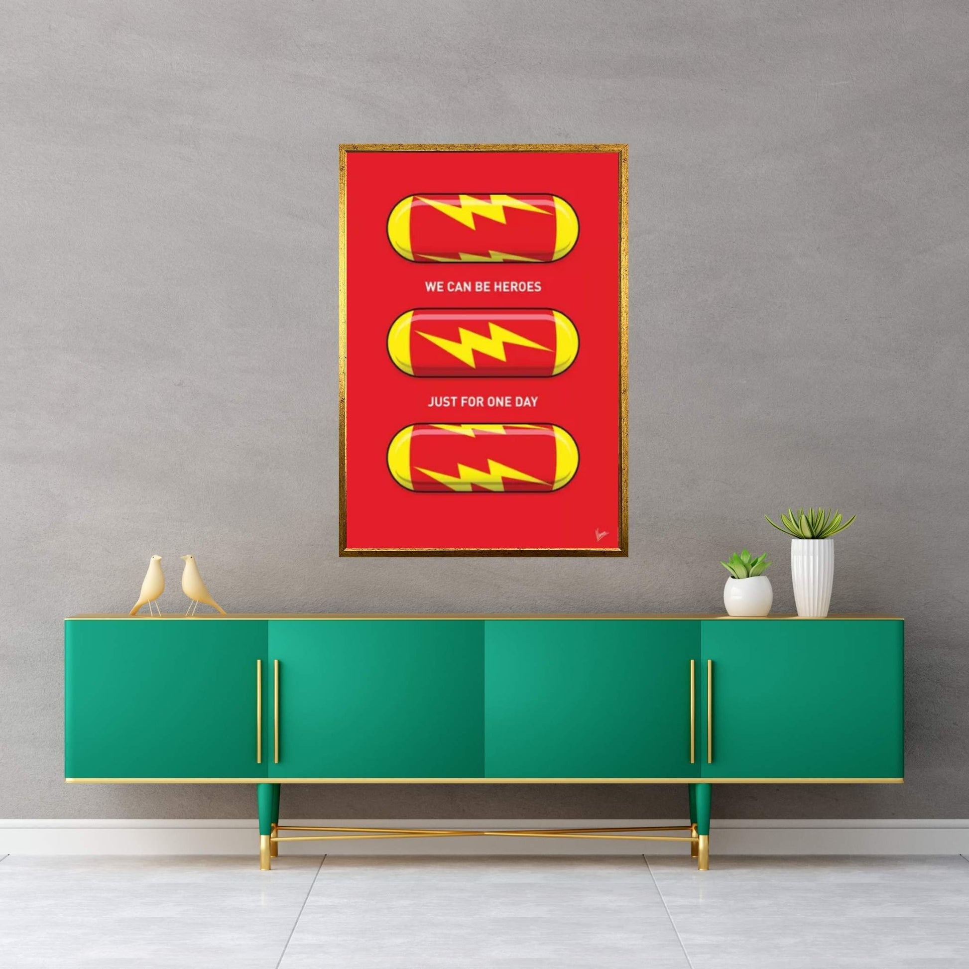 Superhero Pills The Flash Canvas Wall Art - Y Canvas